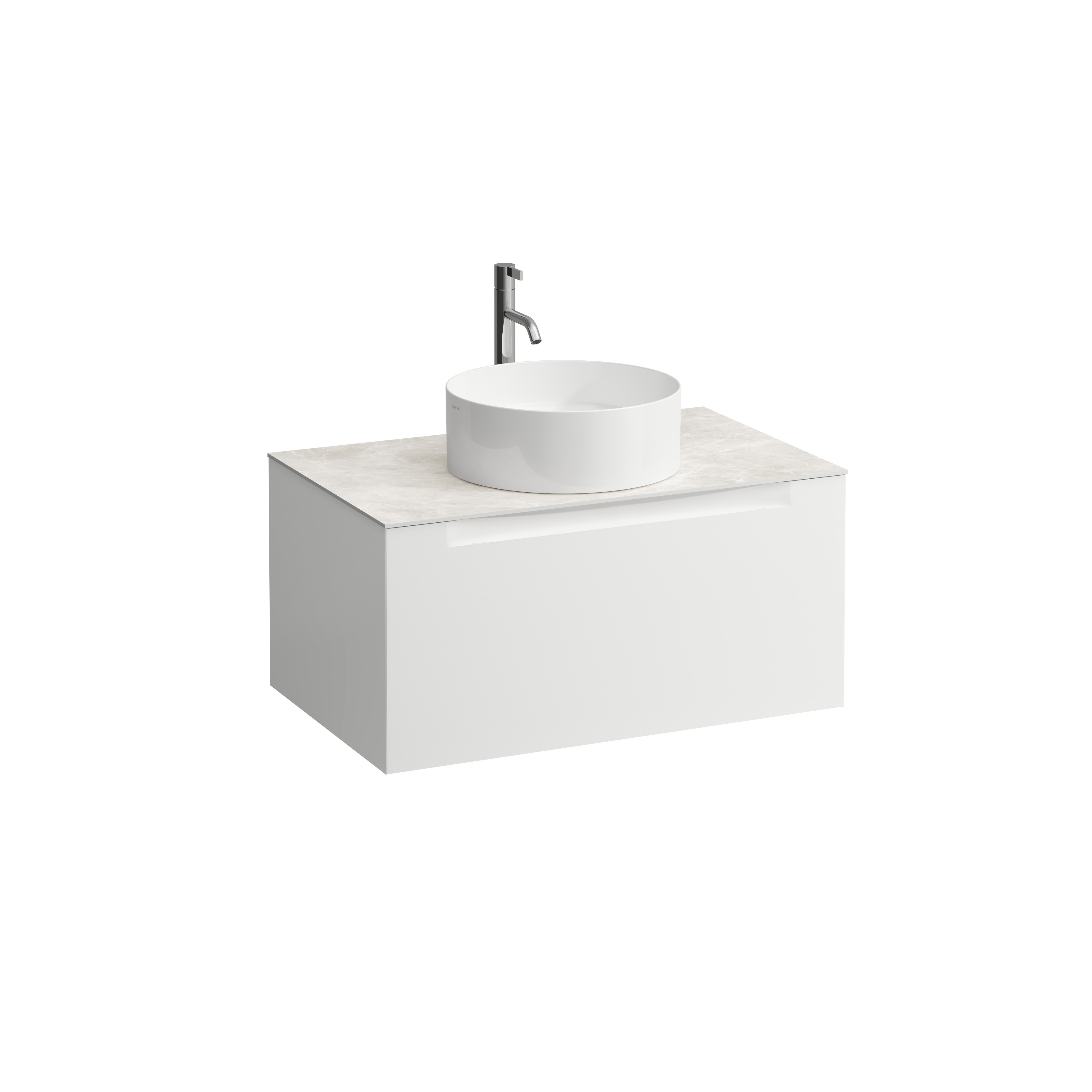 Arun 800 1t découpe centre plan botticino crema percé 1t multicolour