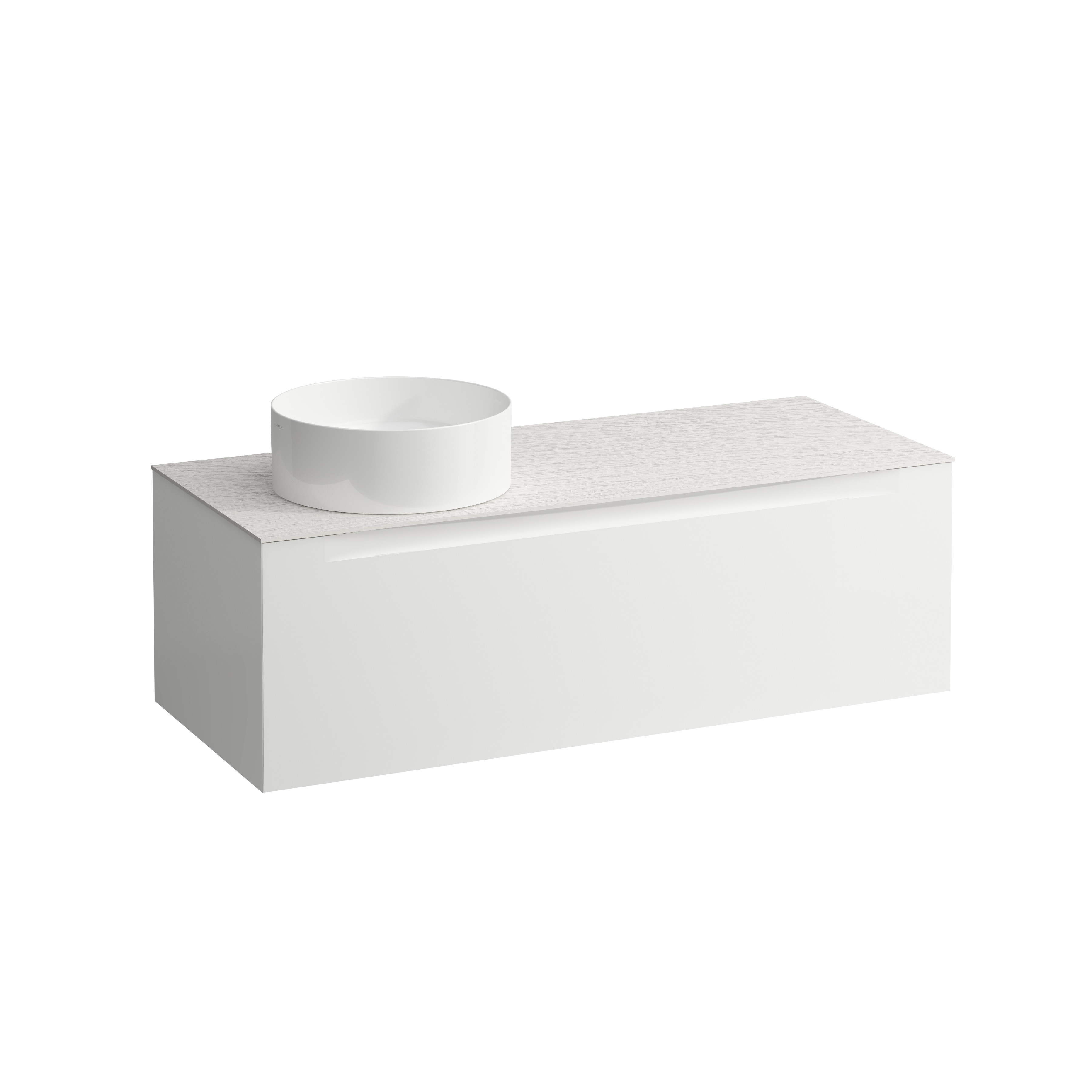 Arun meuble 1200 1t avec découpe à gche plan ardesia bianca multicolour
