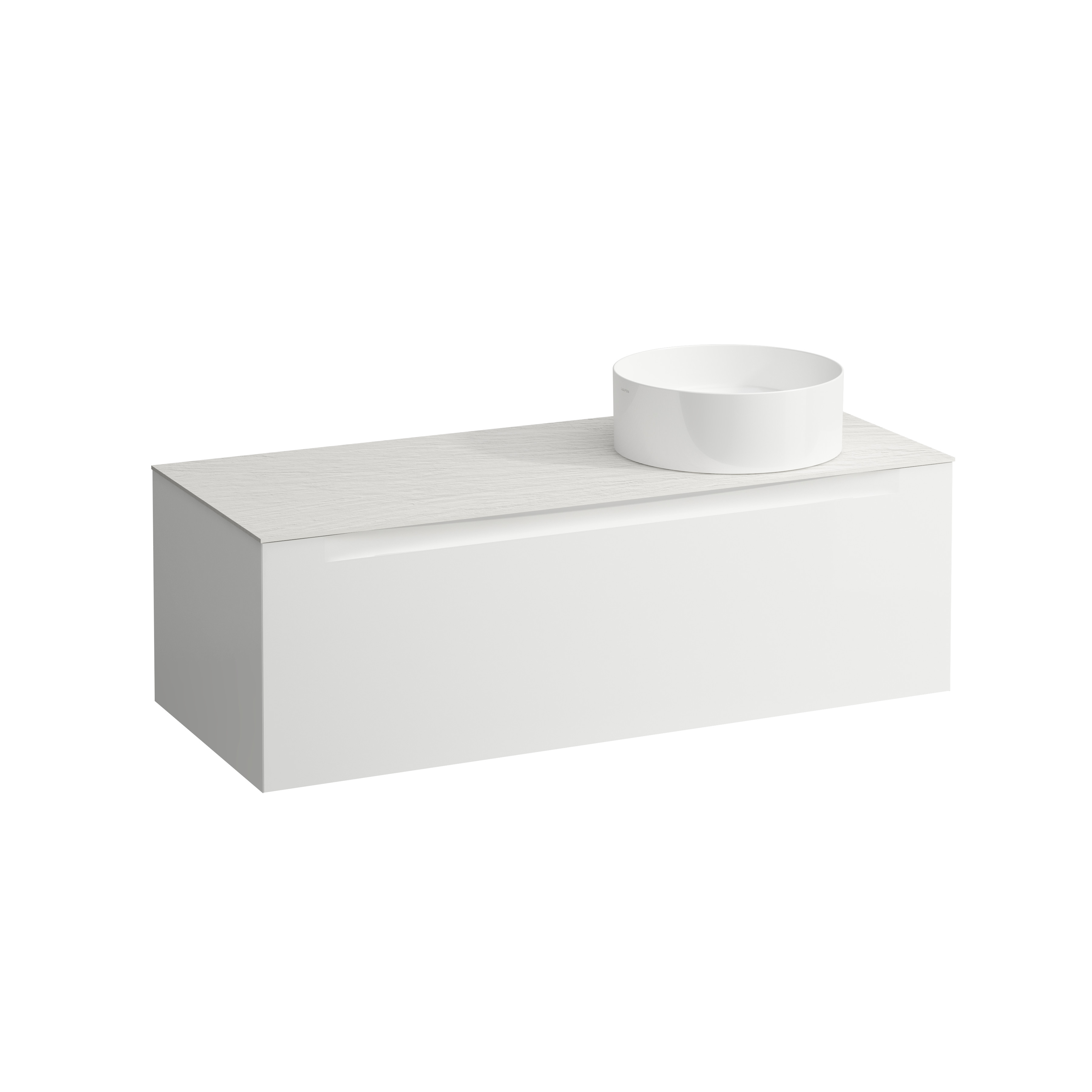 Arun meuble 1200 1t avec découpe à dte plan ardesia bianca multicolour