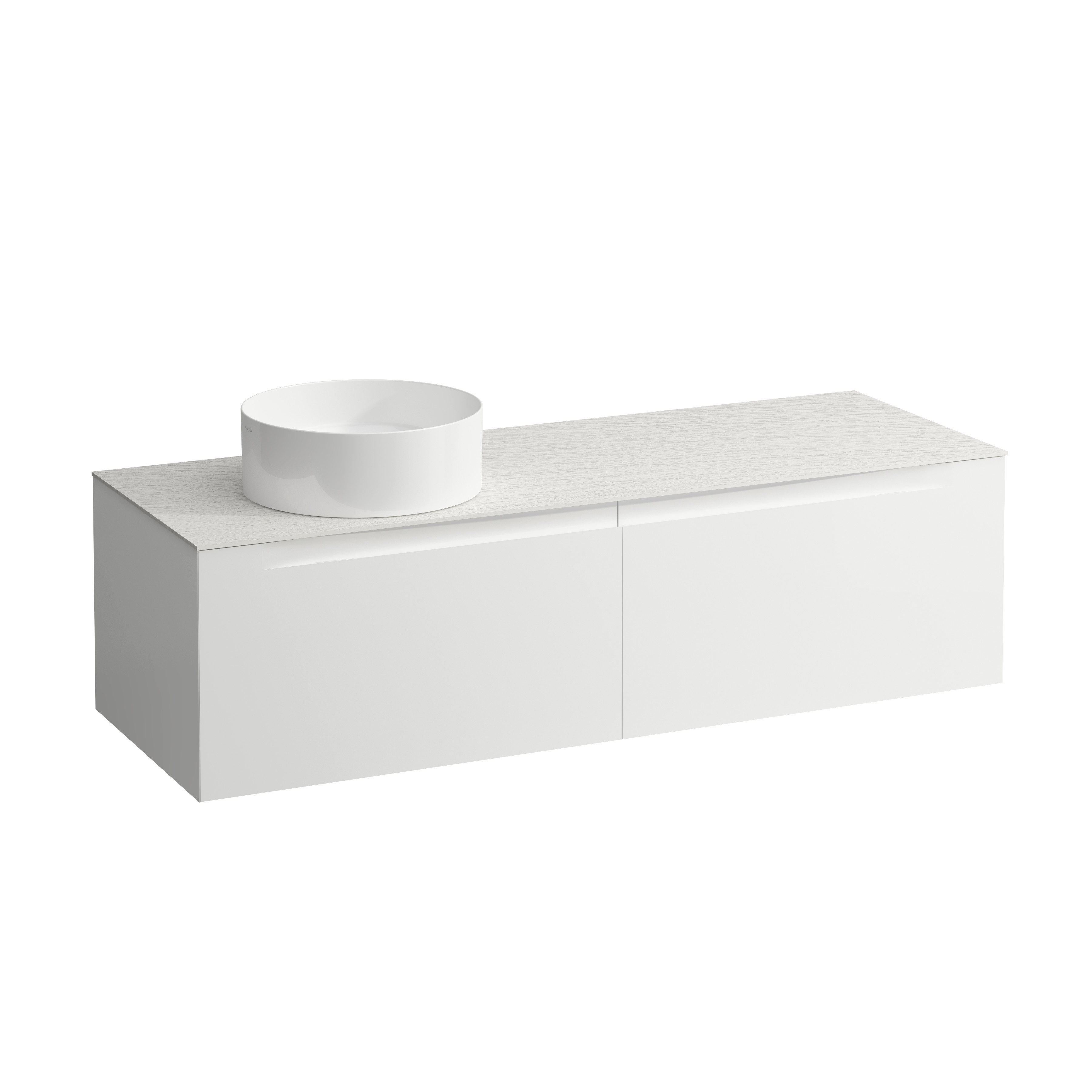 Arun meuble 1400 2t avec découpe à gche plan ardesia bianca multicolour