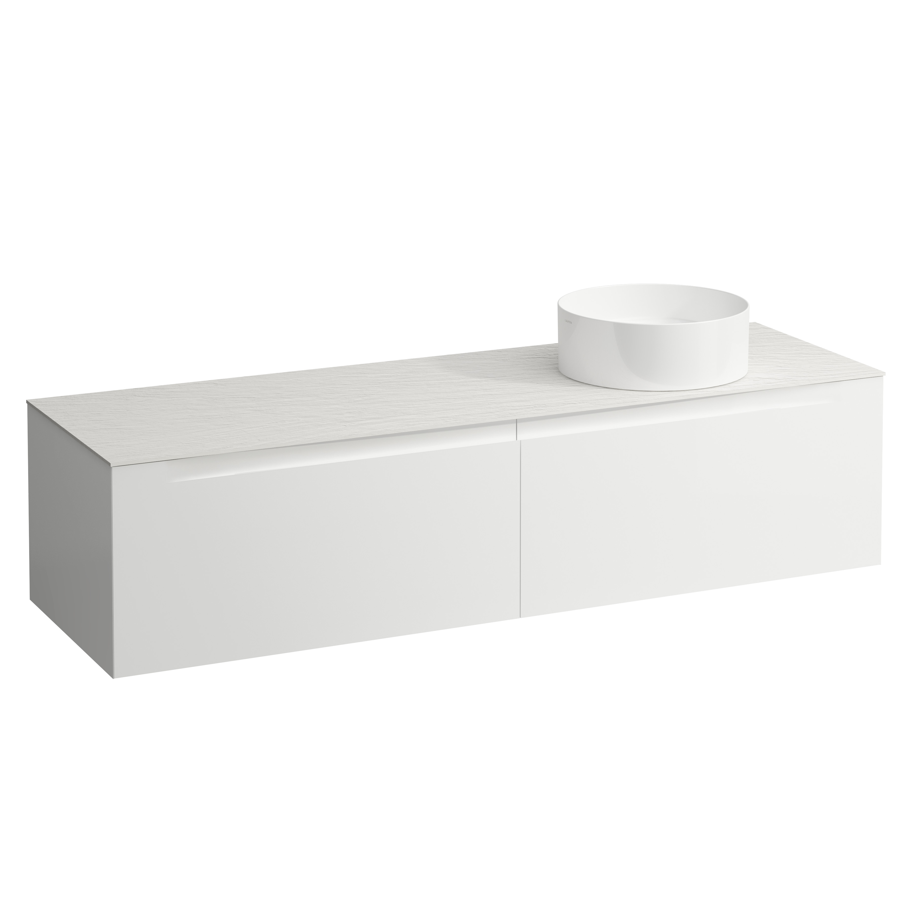 Arun meuble 1600 2t avec découpe à dte plan ardesia bianca multicolour