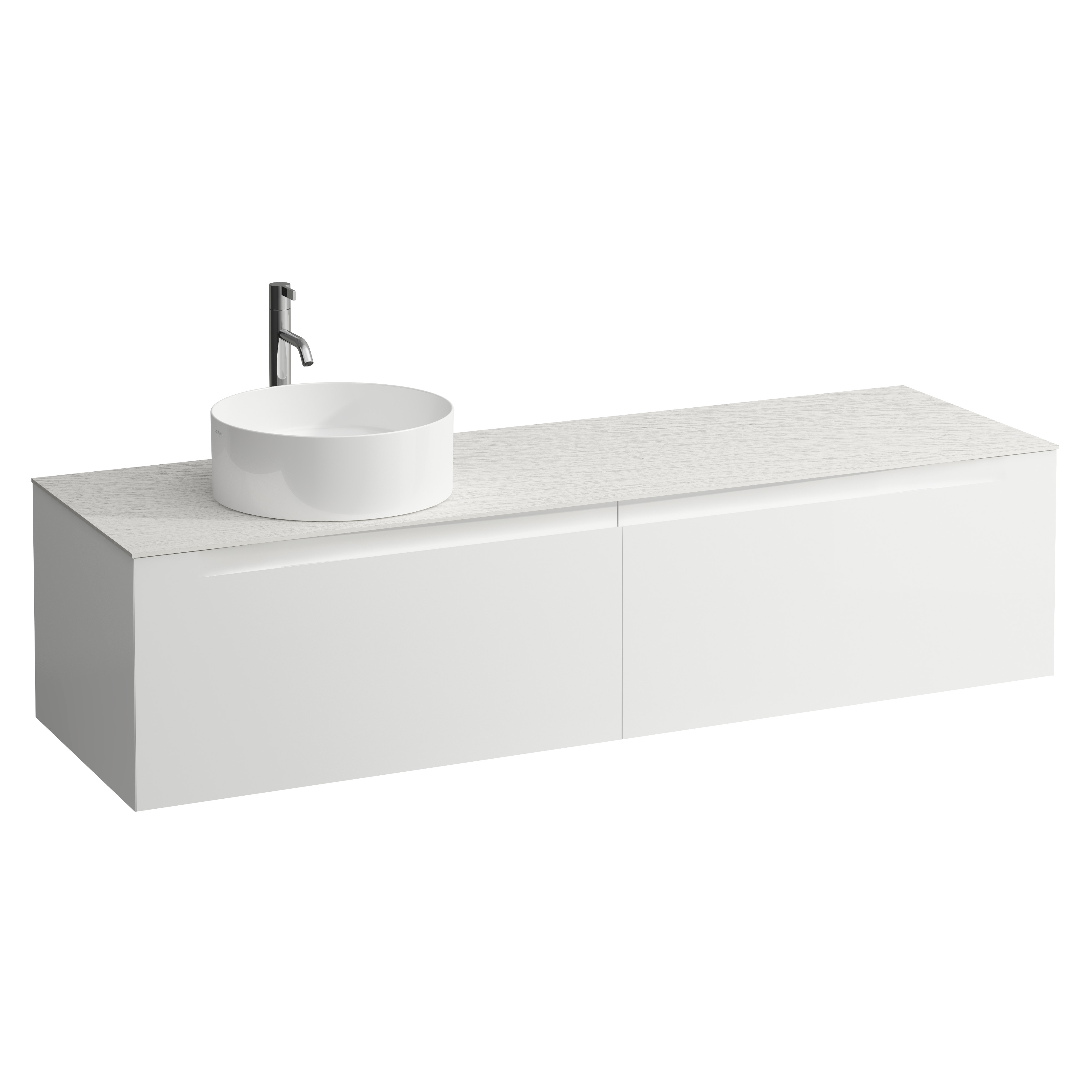 Arun 1600 2t avec découpe à gche plan ardesia bianca percé 1t multicolour