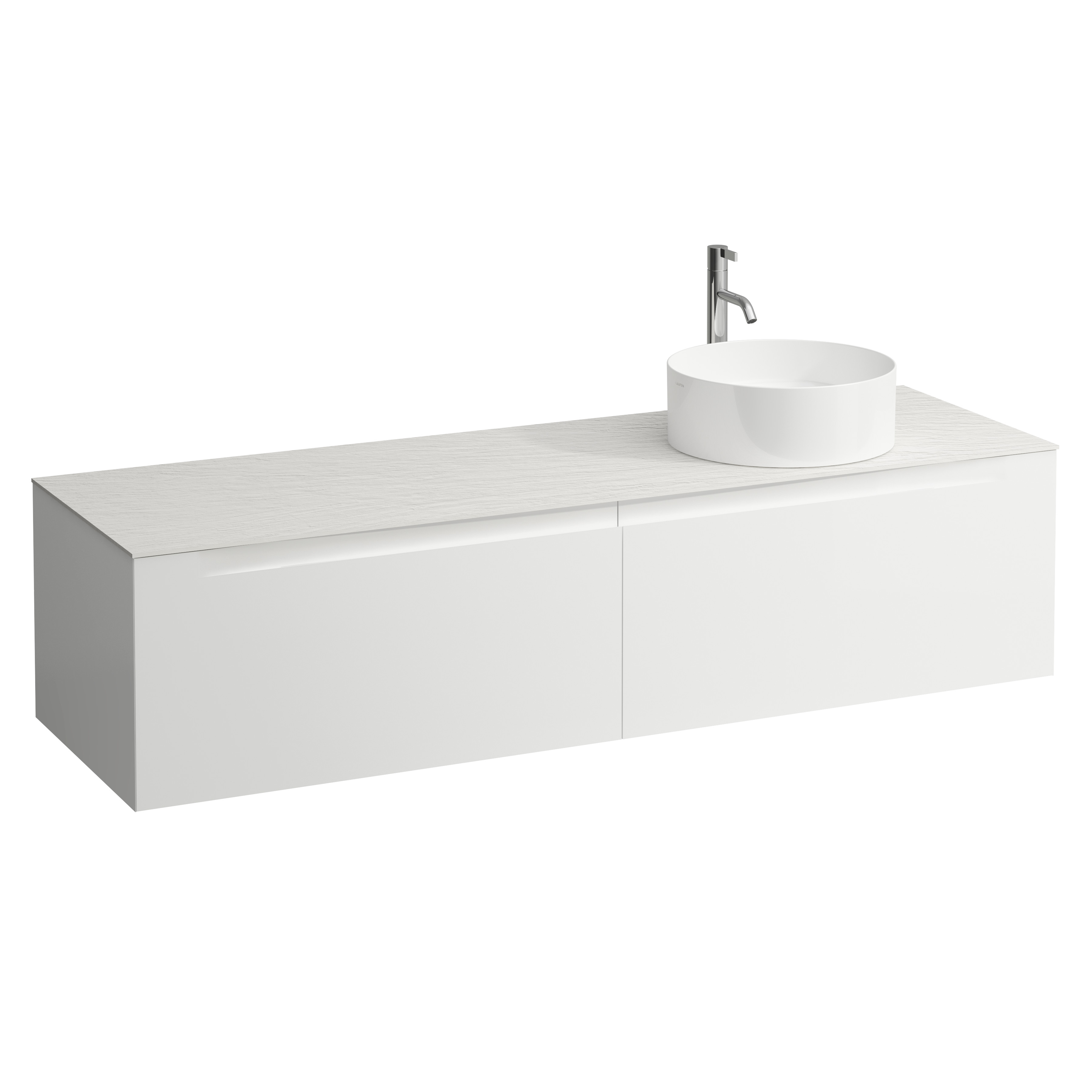 Arun 1600 2t avec découpe à dte plan ardesia bianca percé 1t multicolour