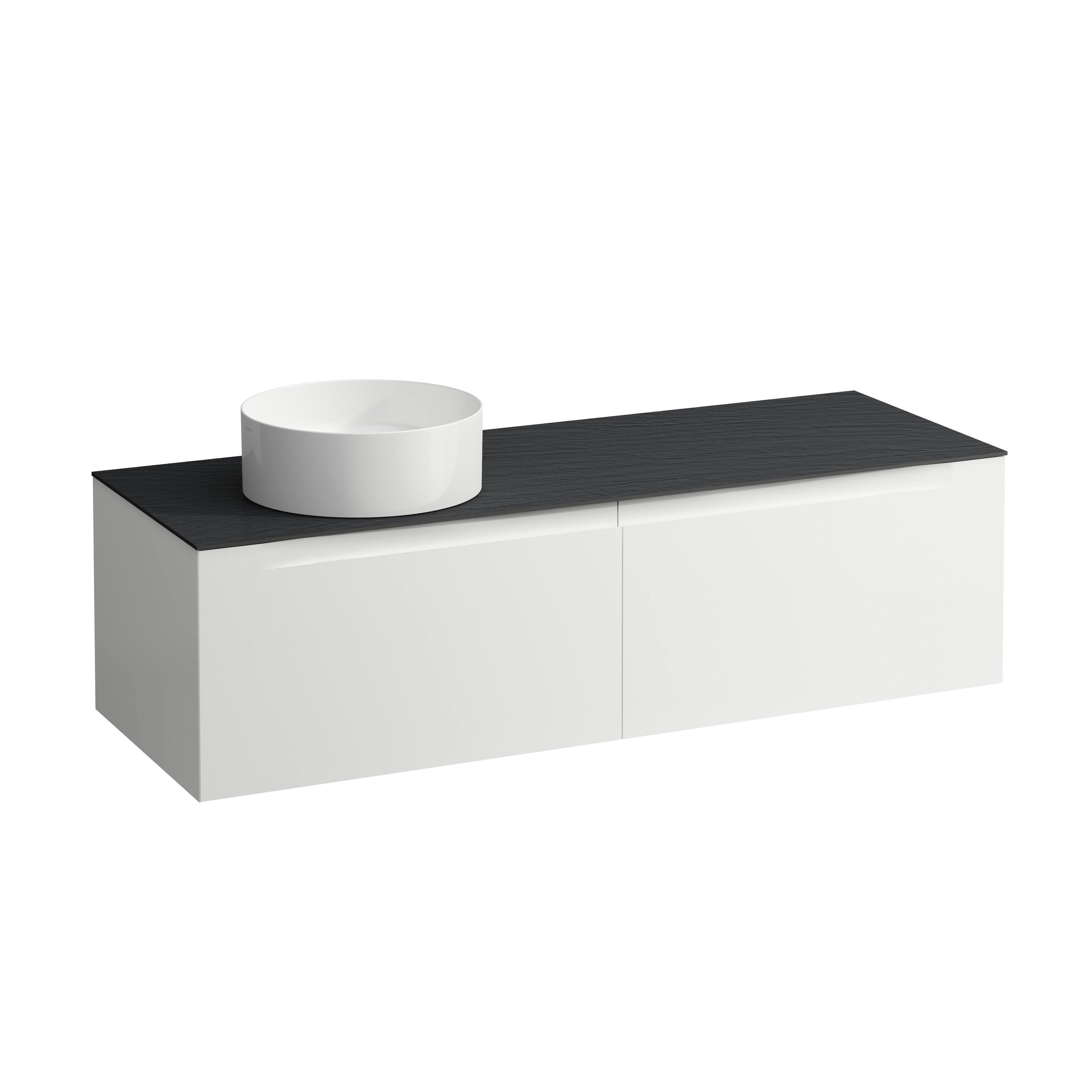 Arun meuble 1400 2t avec découpe à gche plan ardesia nera multicolour