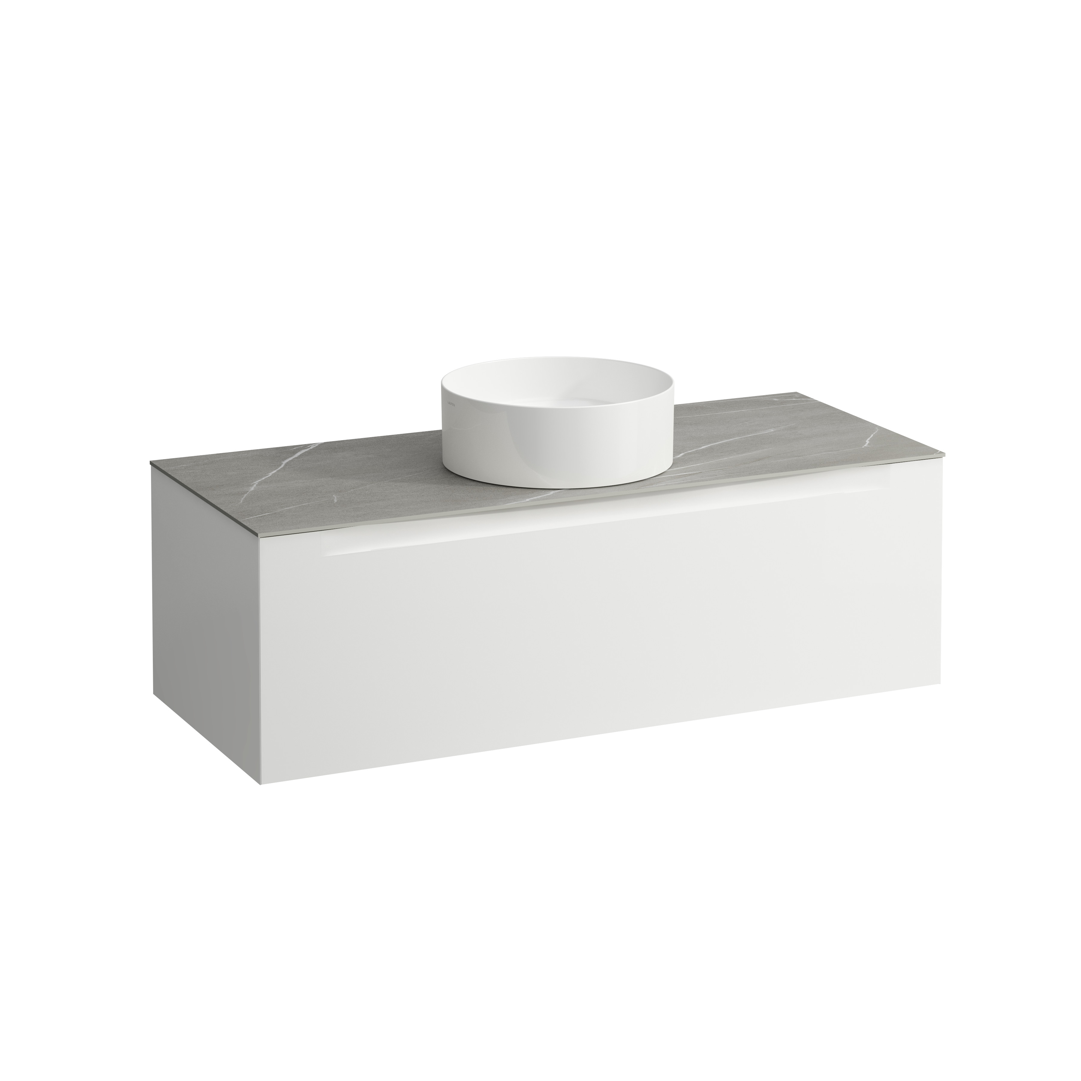 Arun meuble 1200 1t avec découpe centrale plan piasentina grigio multicol