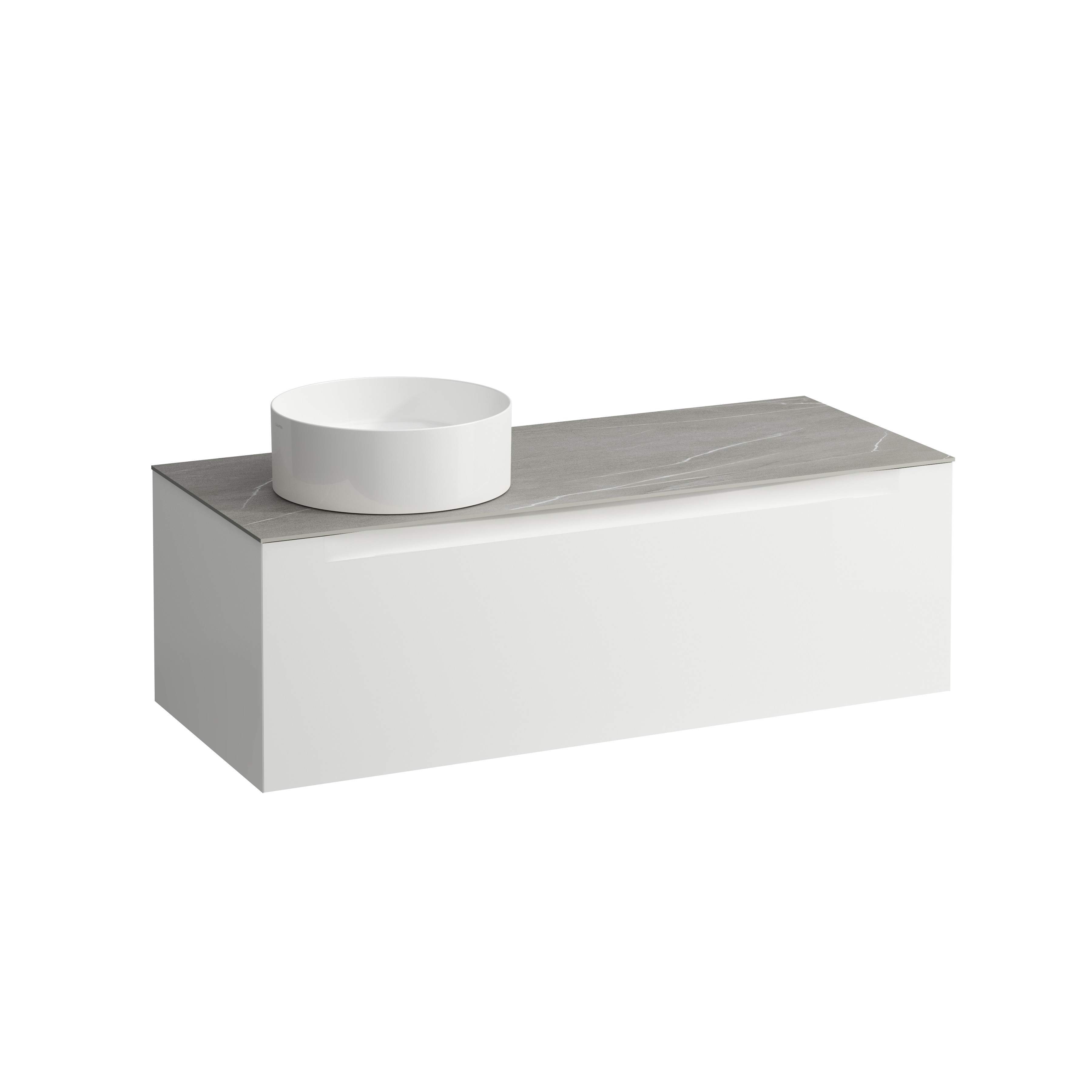 Arun meuble 1200 1t avec découpe à gche plan piasentina grigio multicolour