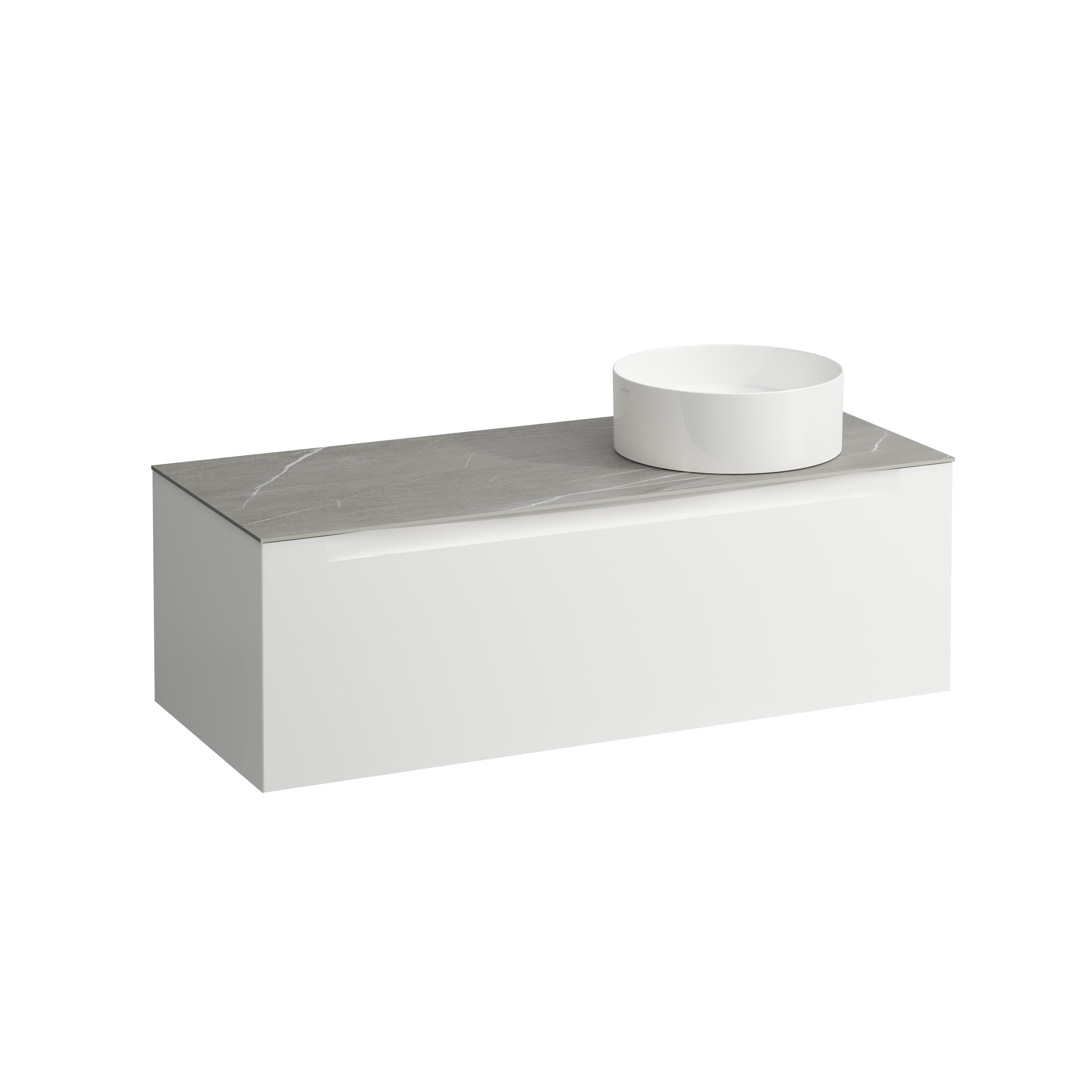 Arun meuble 1200 1t avec découpe à dte plan piasentina grigio multicolour