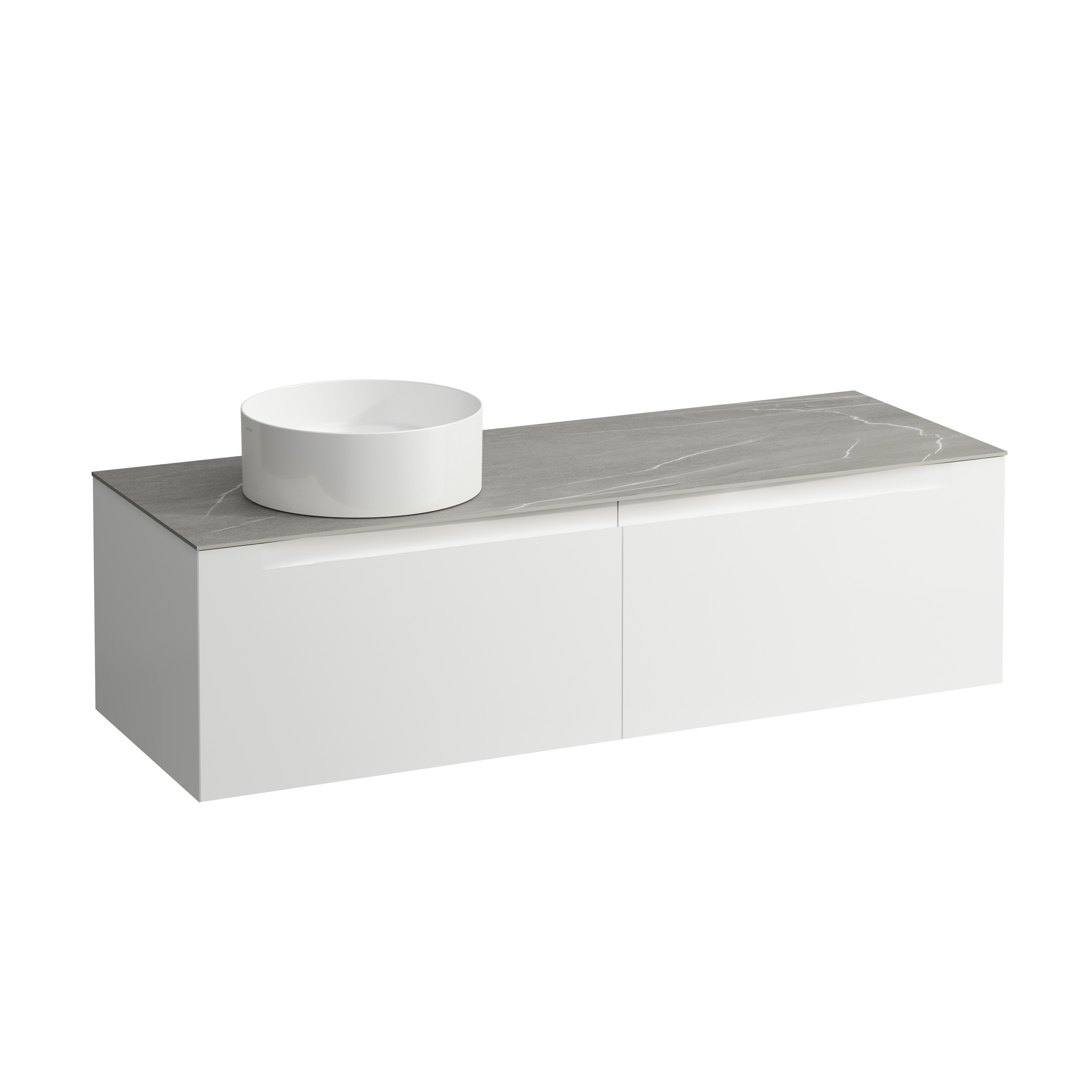 Arun meuble 1400 2t avec découpe à gche plan piasentina grigio multicolour