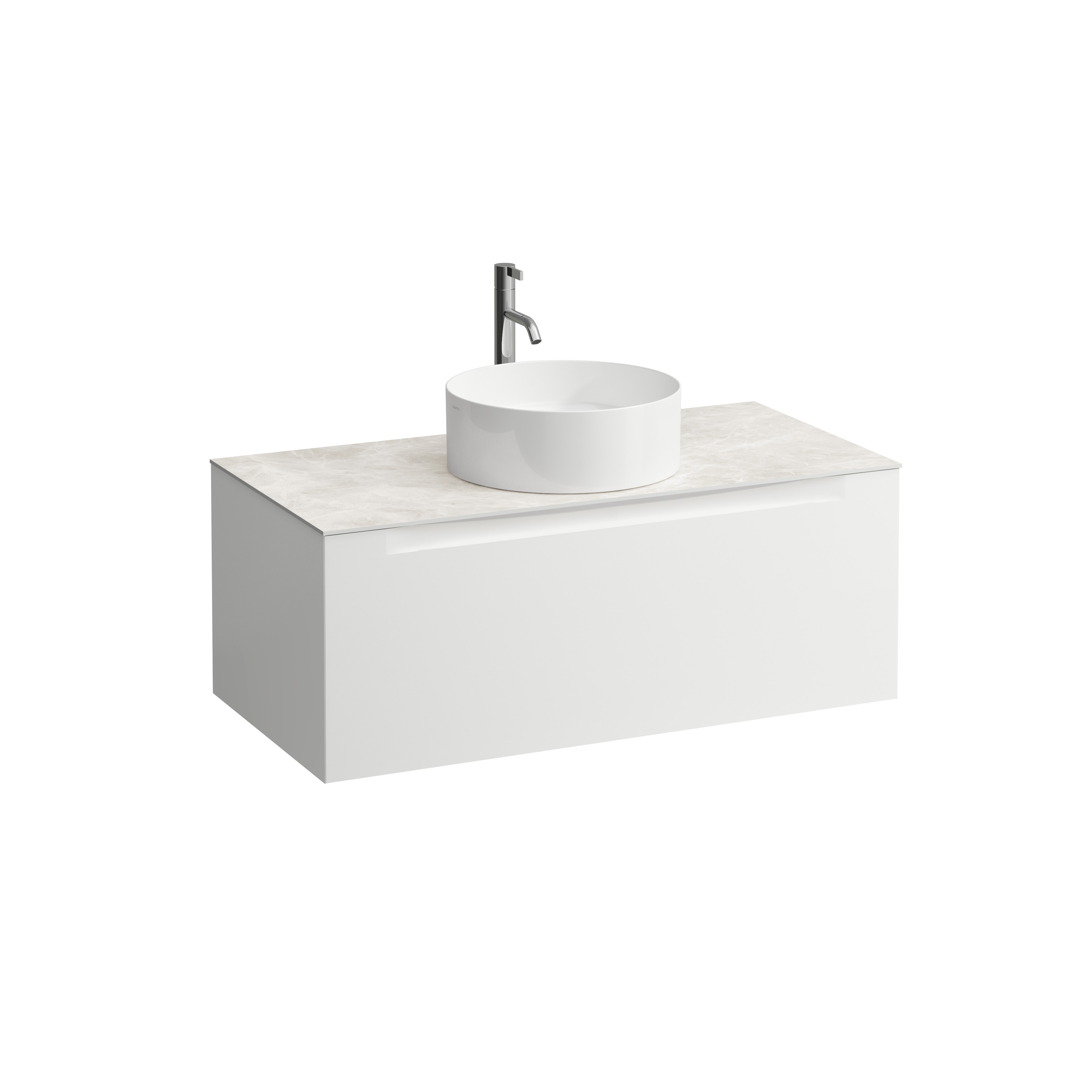 Arun 1000 1t découpe centre plan botticino crema percé 1t multicolour