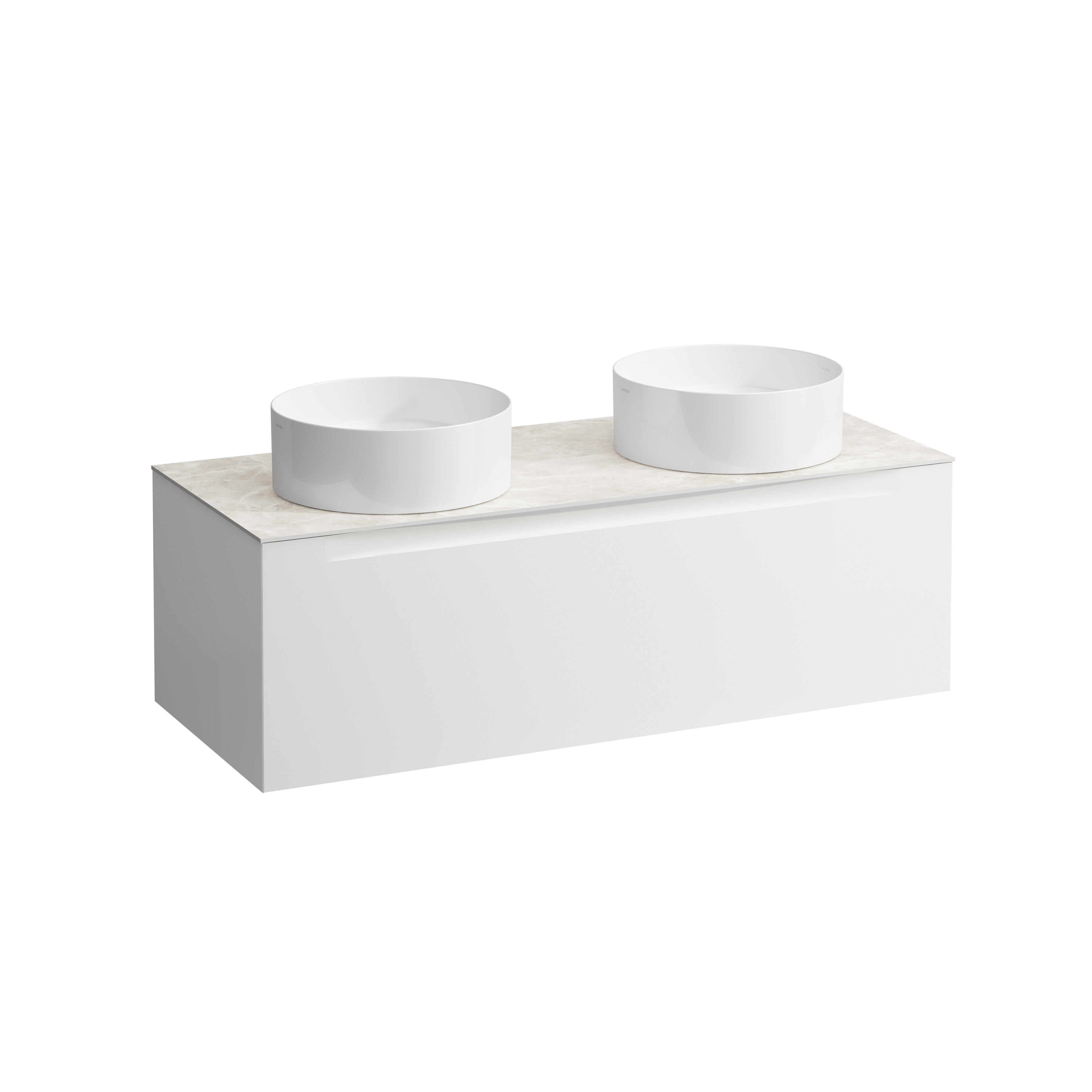 Arun 1200 1t avec découpe à gche et à dte plan botticino crema multicolour