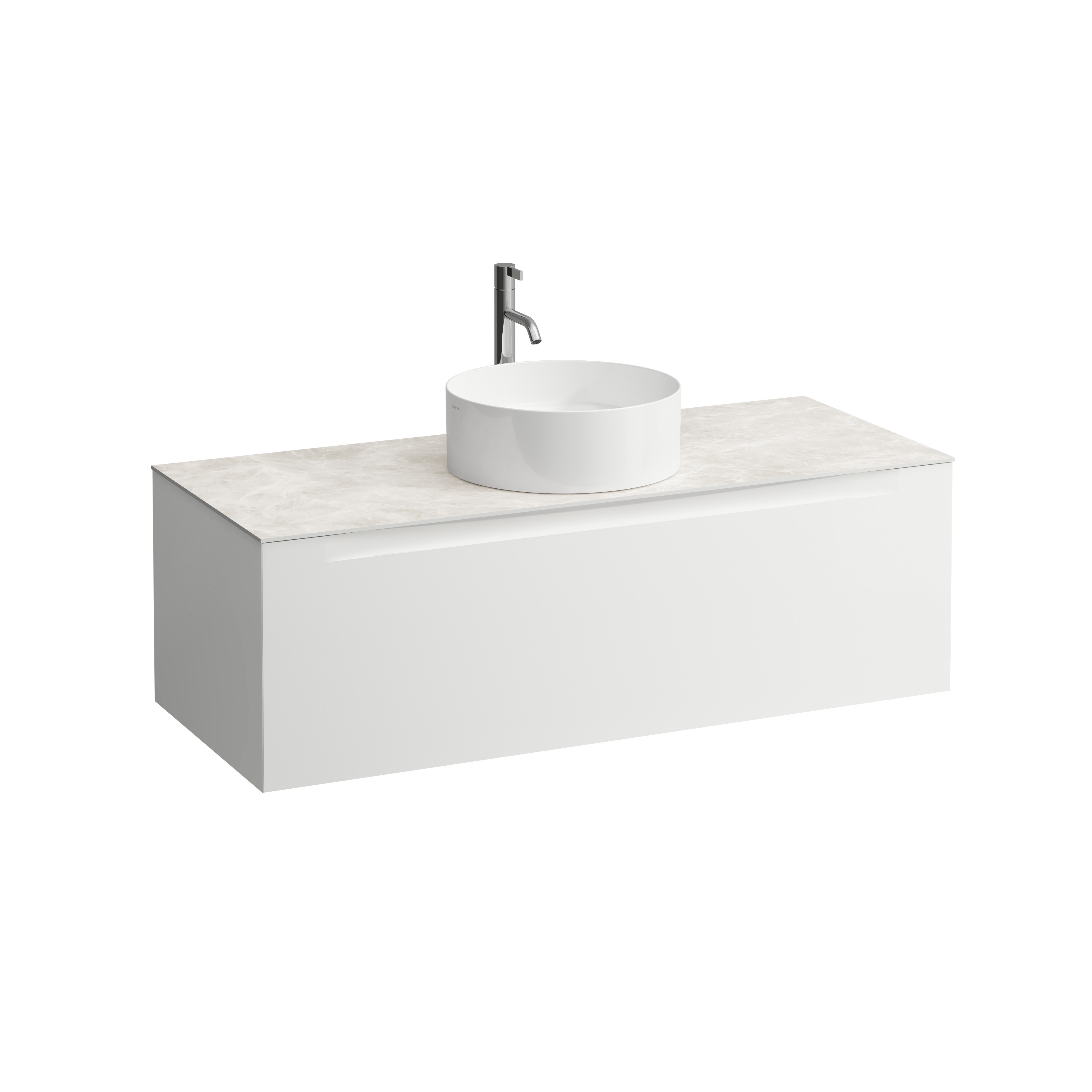 Arun 1200 1t découpe centre plan botticino crema percé 1t multicolour