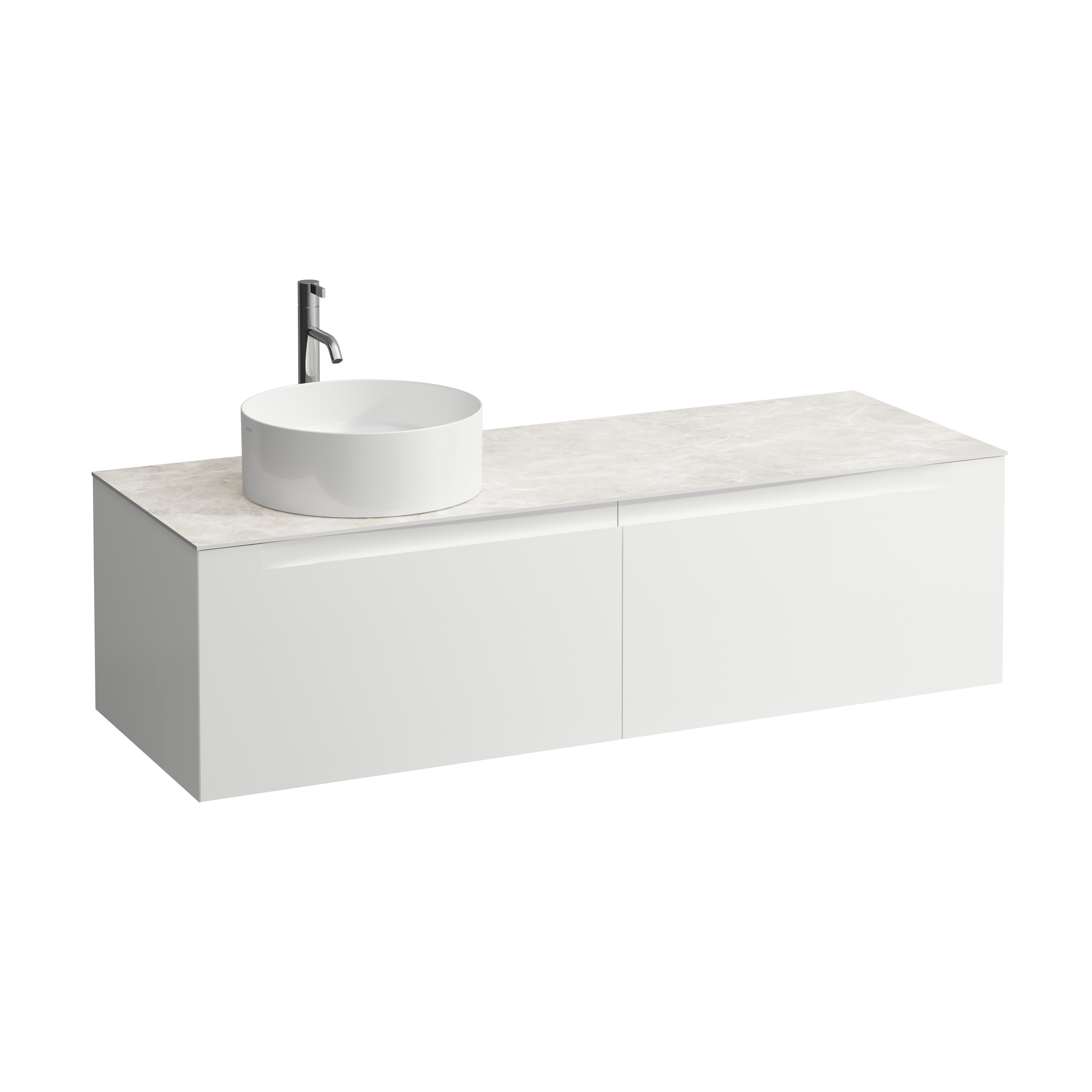Arun 1400 2t avec découpe à gche plan botticino crema percé 1t multicolour
