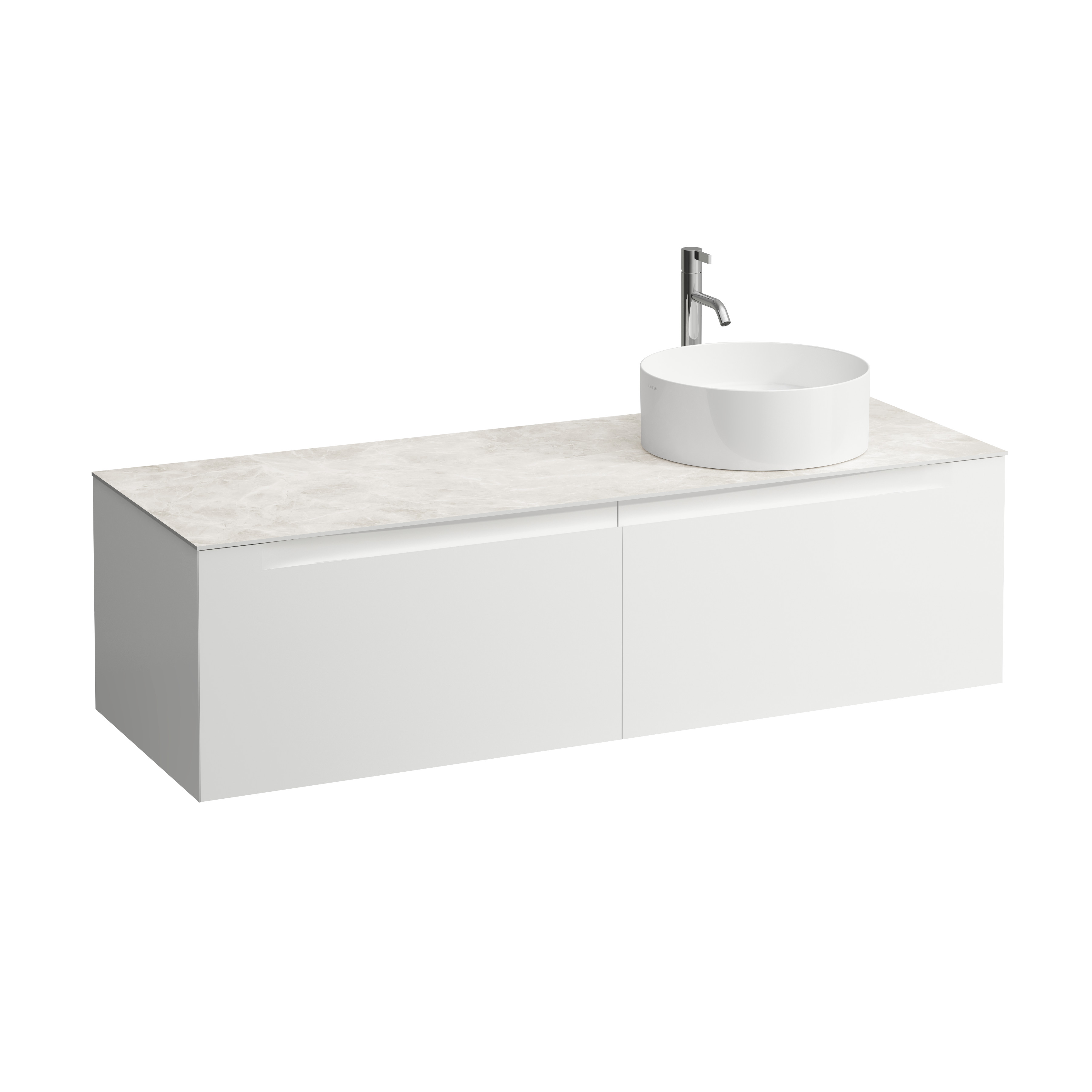 Arun 1400 2t avec découpe à dte plan botticino crema percé 1t multicolour