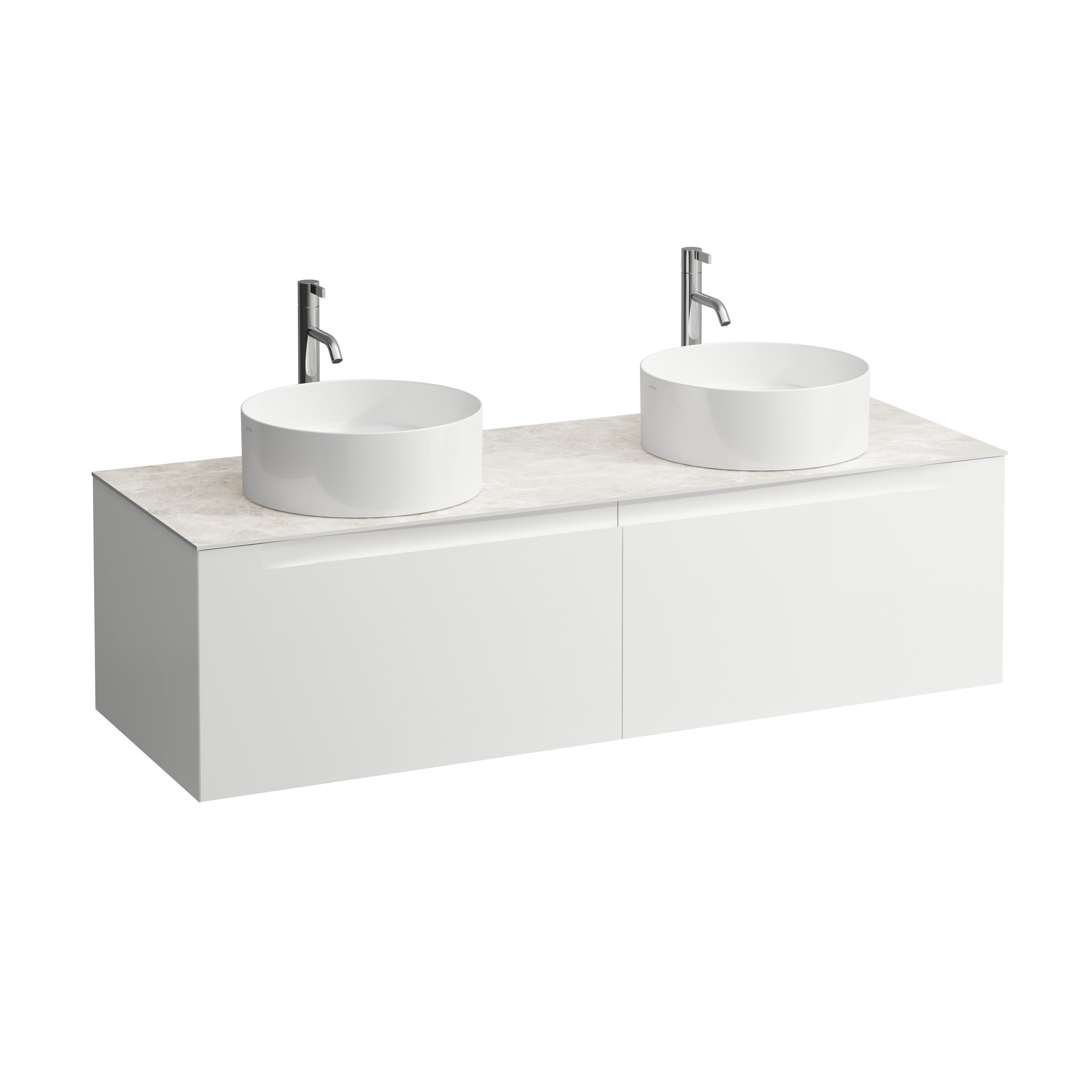 Arun 1400 2t découpe à gche et à dte plan botticino crema percé 1t multicolou