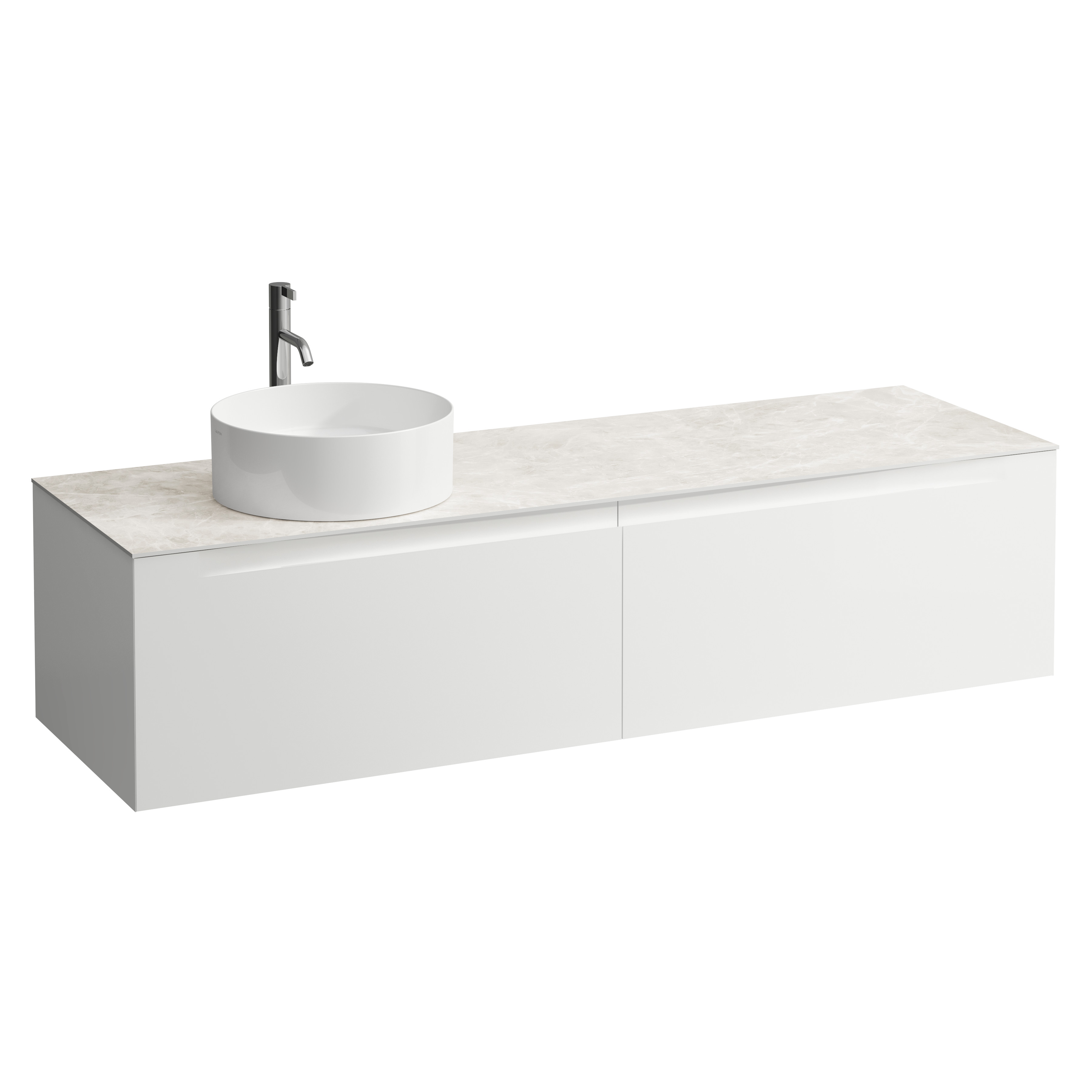 Arun 1600 2t avec découpe à gche plan botticino crema percé 1t multicolour