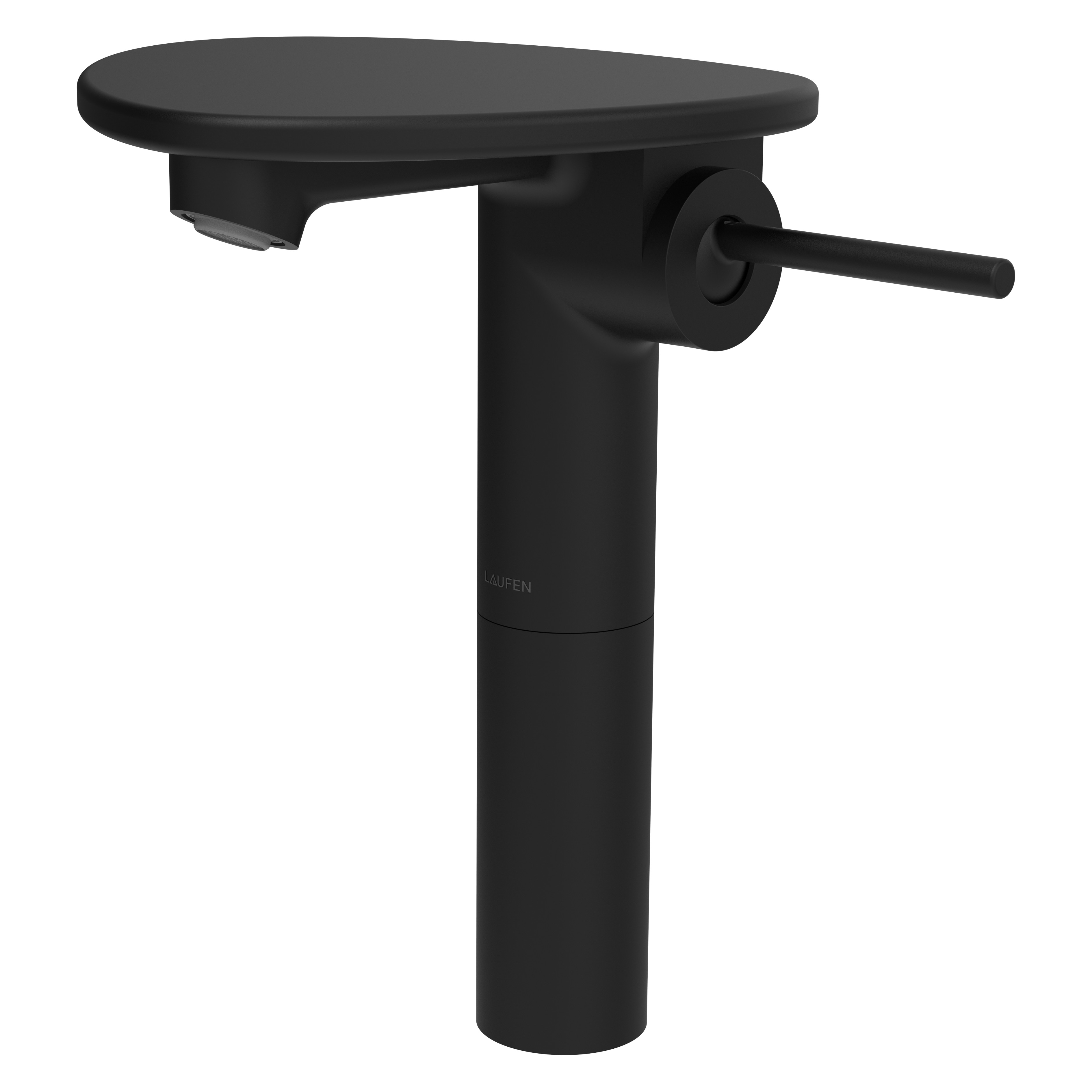 Ada mit lav réhaussé tablette non percée bec 110 mm ss vidage pvd noir/noi