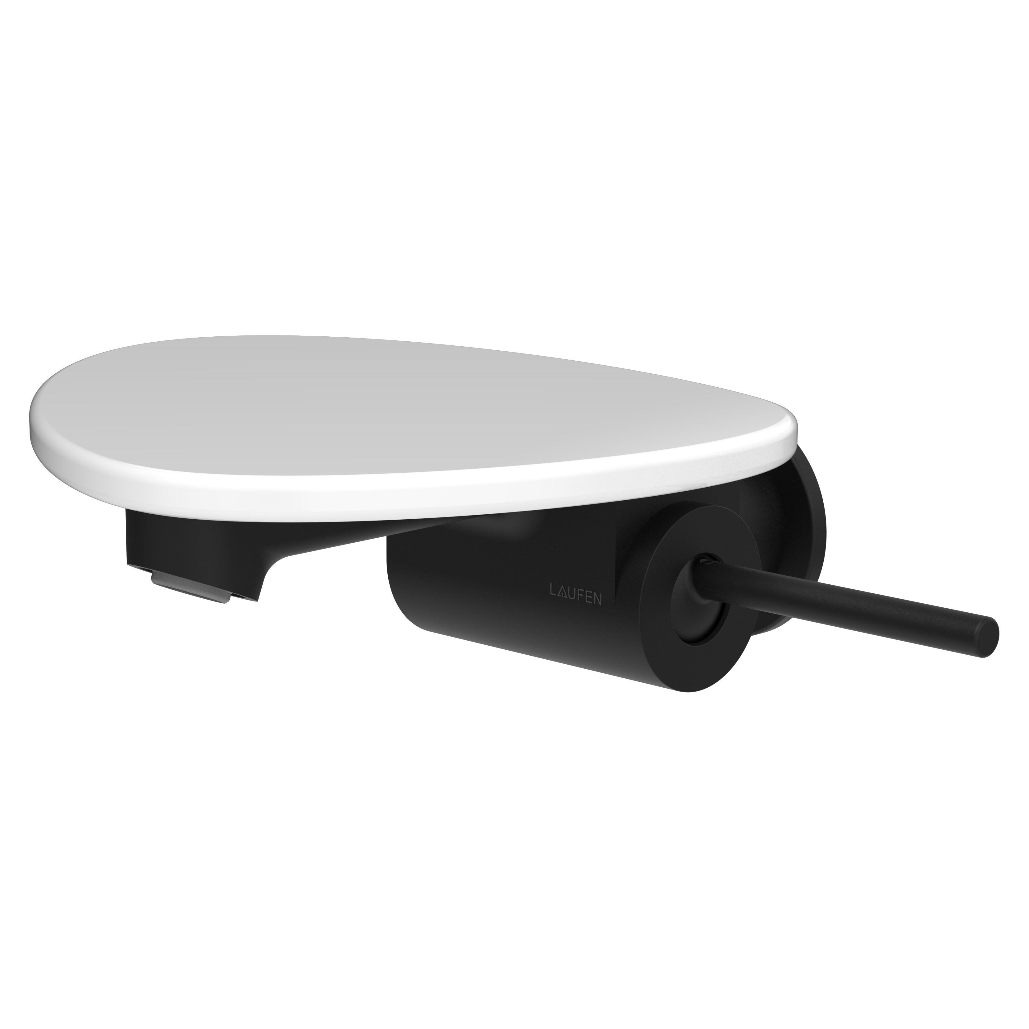 Ada mit lav mural tablette npbec 186 mm ss vidage pvd noir/blanc brillant