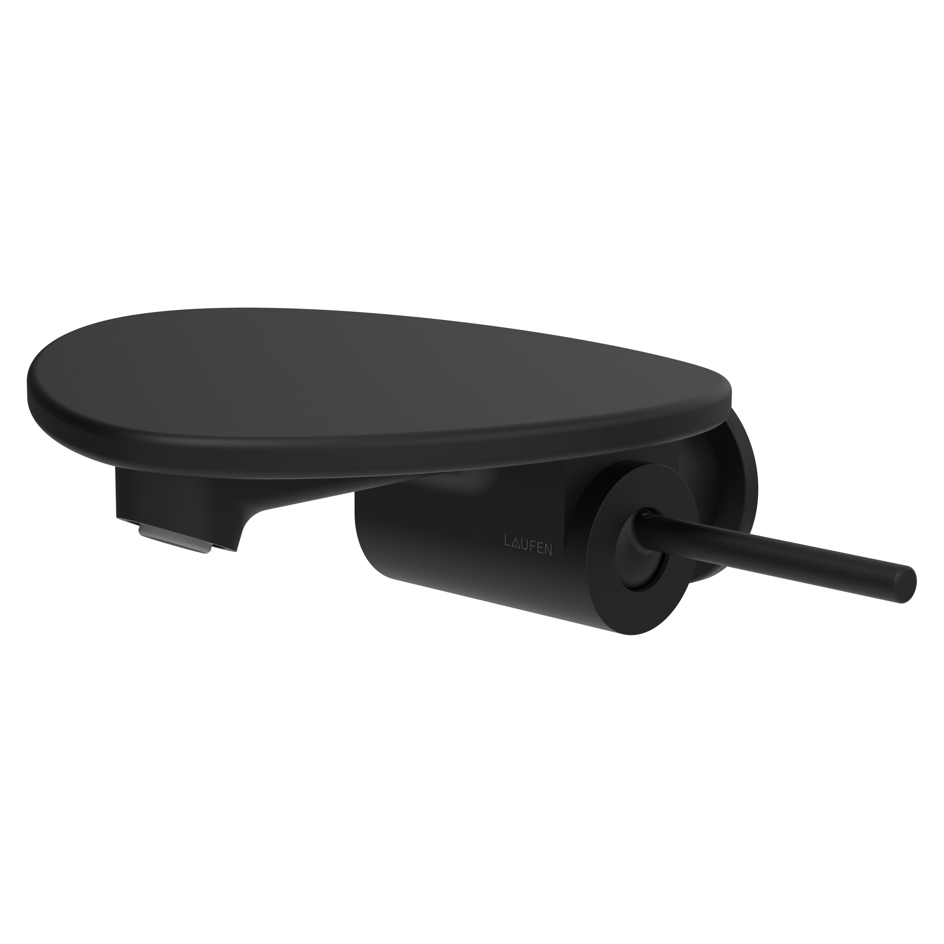 Ada mit lav mural tablette non percée bec 186 mm ss vidage pvd noir/noir mat