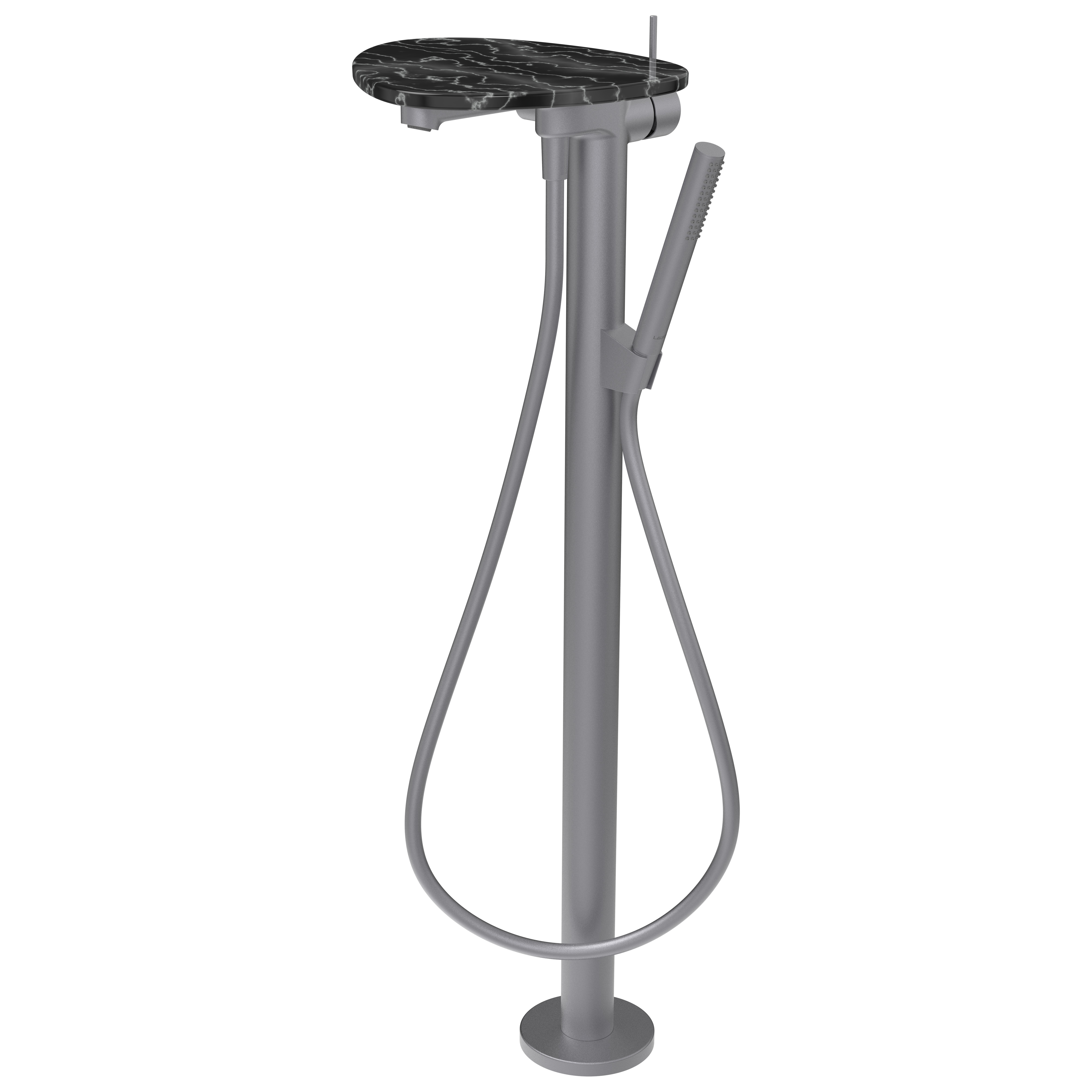 Ada mitigeur de bain sur colonne tablette npbec 203 mm pvd inox/marbre no