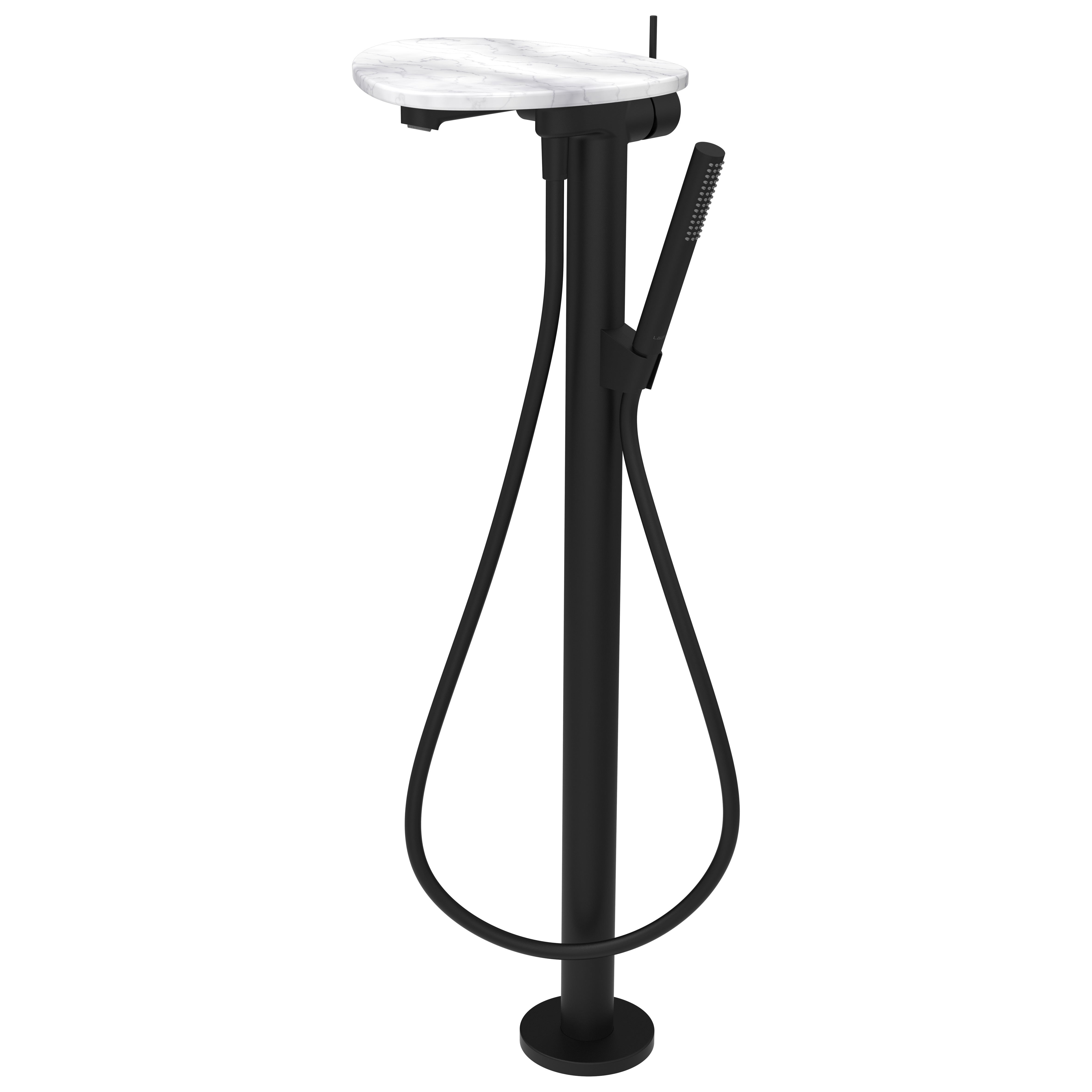 Ada mitigeur de bain sur colonne tablette npbec 203 mm pvd noir/marbre bl