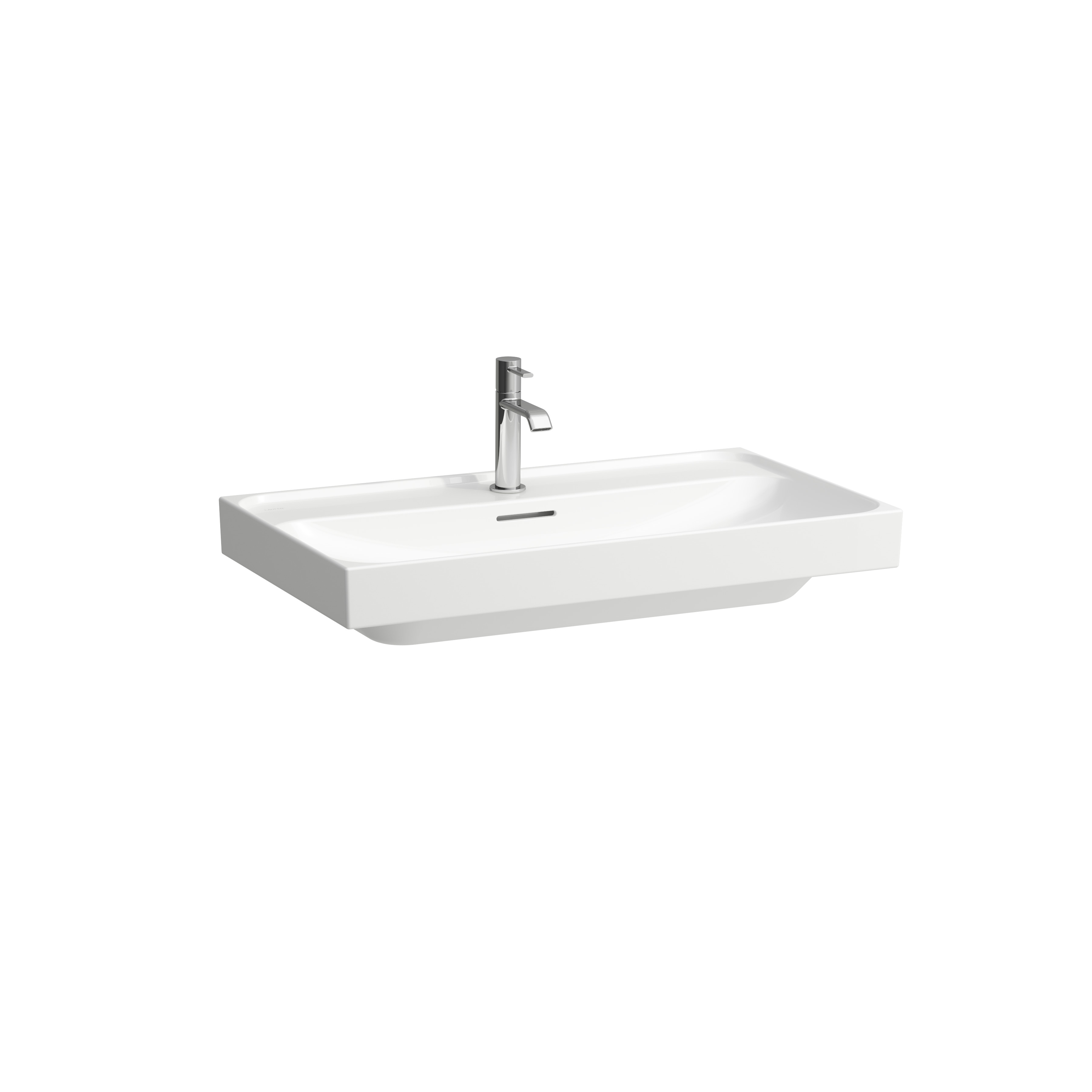 Meda lavabo mural ou à poser sur meuble blanc lcc 800x460x80 mm Meda lavabo mural ou à poser sur meuble blanc lcc 800x460x80 mm