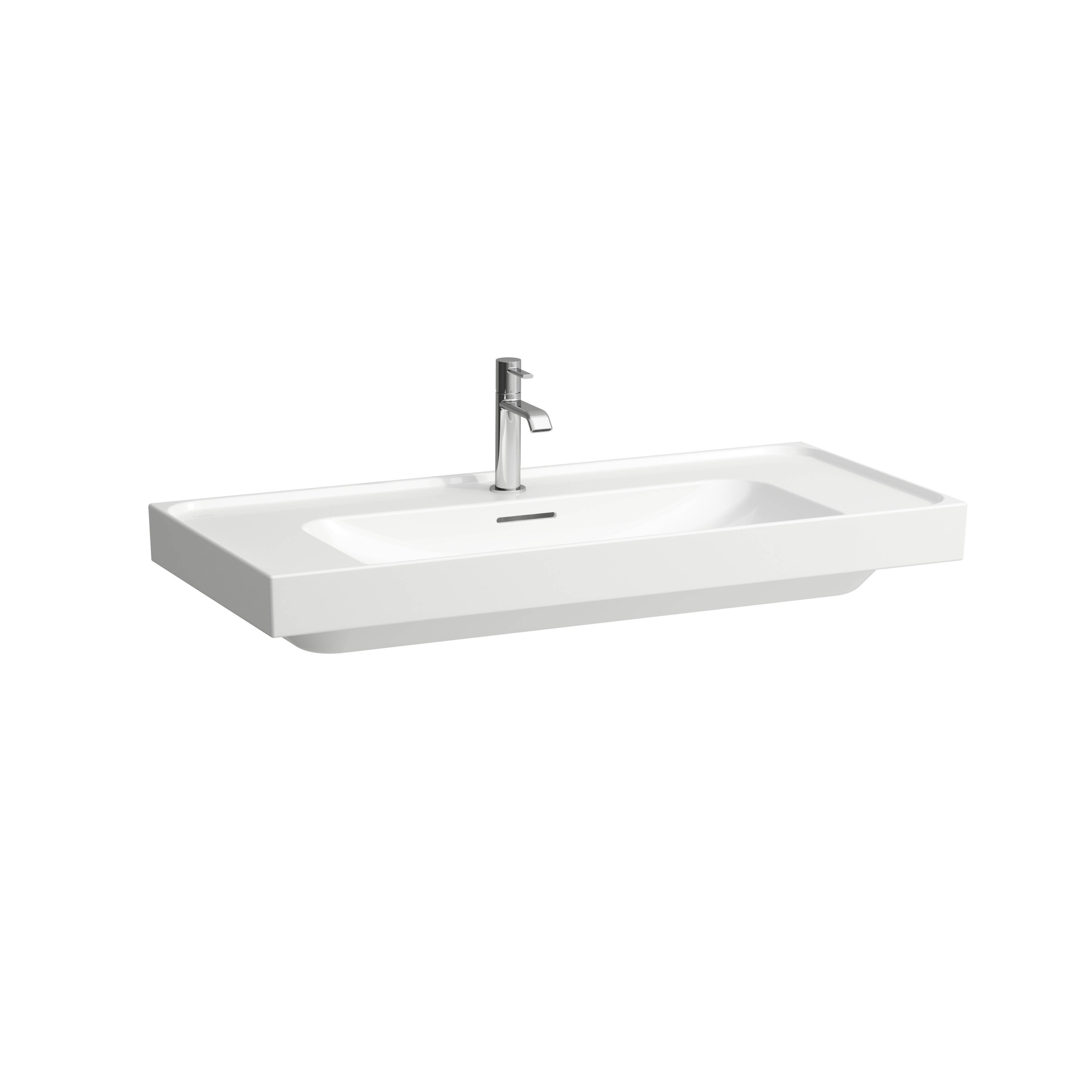 Meda lavabo mural ou à poser sur meuble blanc lcc 1000x460x80 mm Meda lavabo mural ou à poser sur meuble blanc lcc 1000x460x80 mm