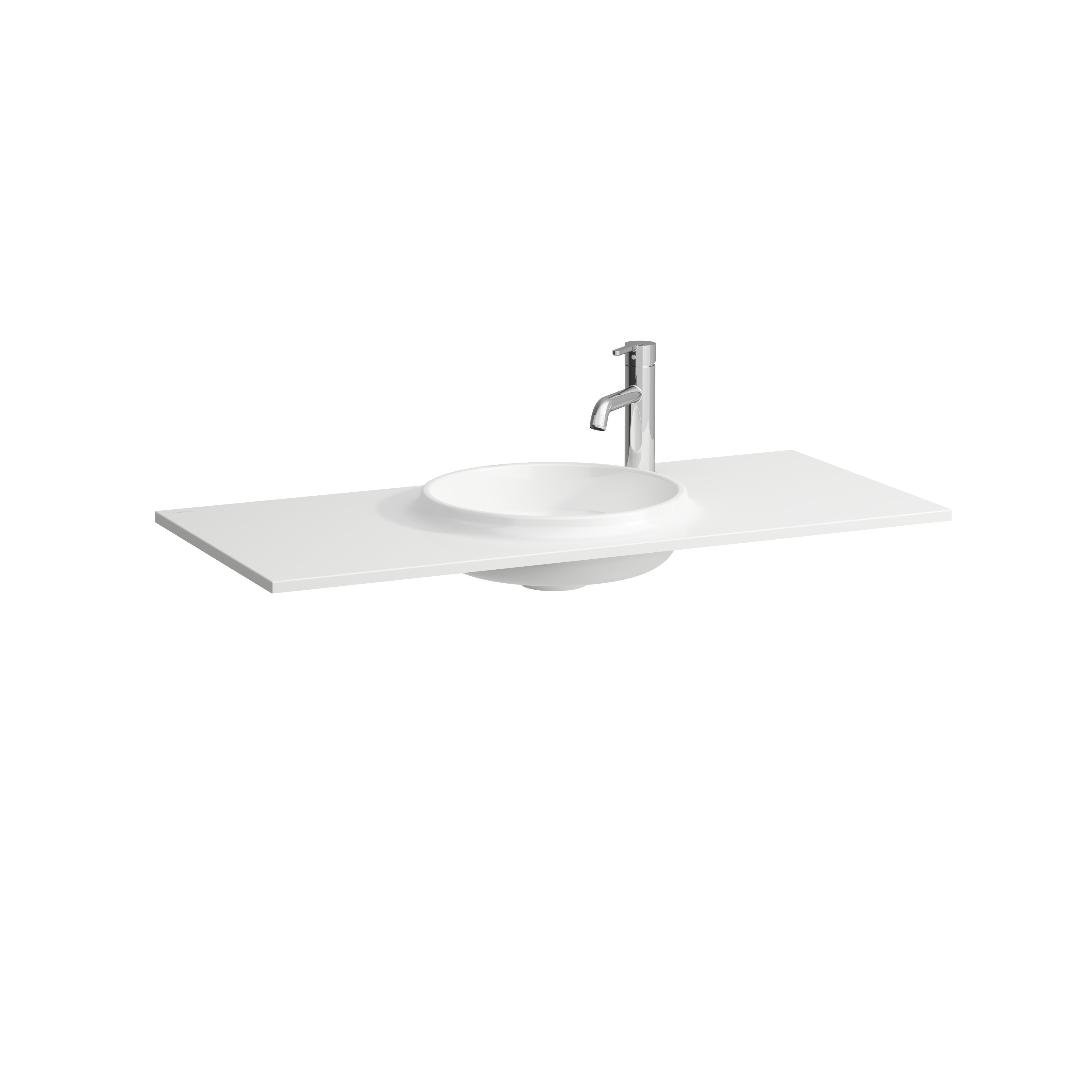 Lani lavabo à poser sur meuble slim en marbond blc mat 980x445x130