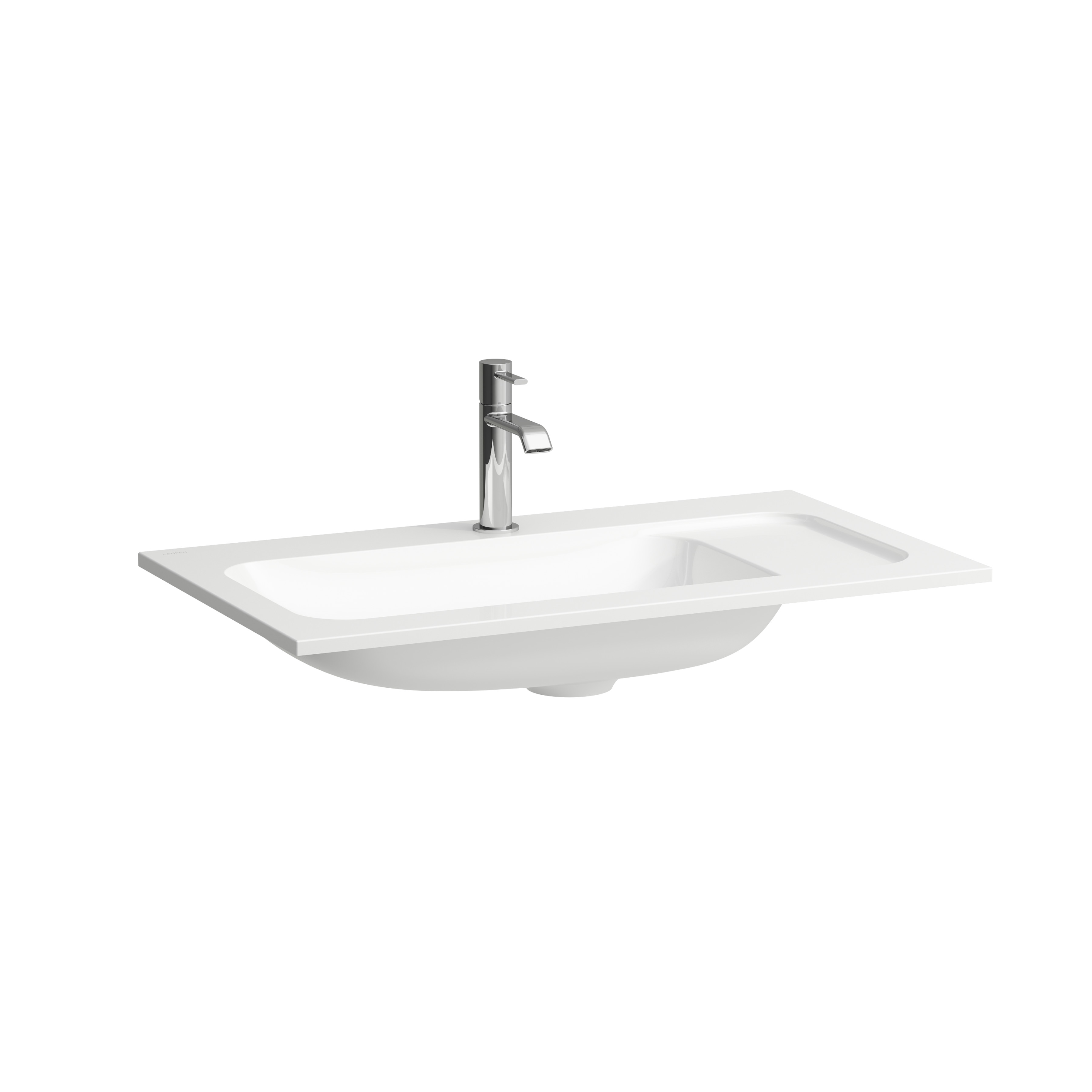 Meda lavabo slim en marbond à poser sur meuble blc mat 780x450x132