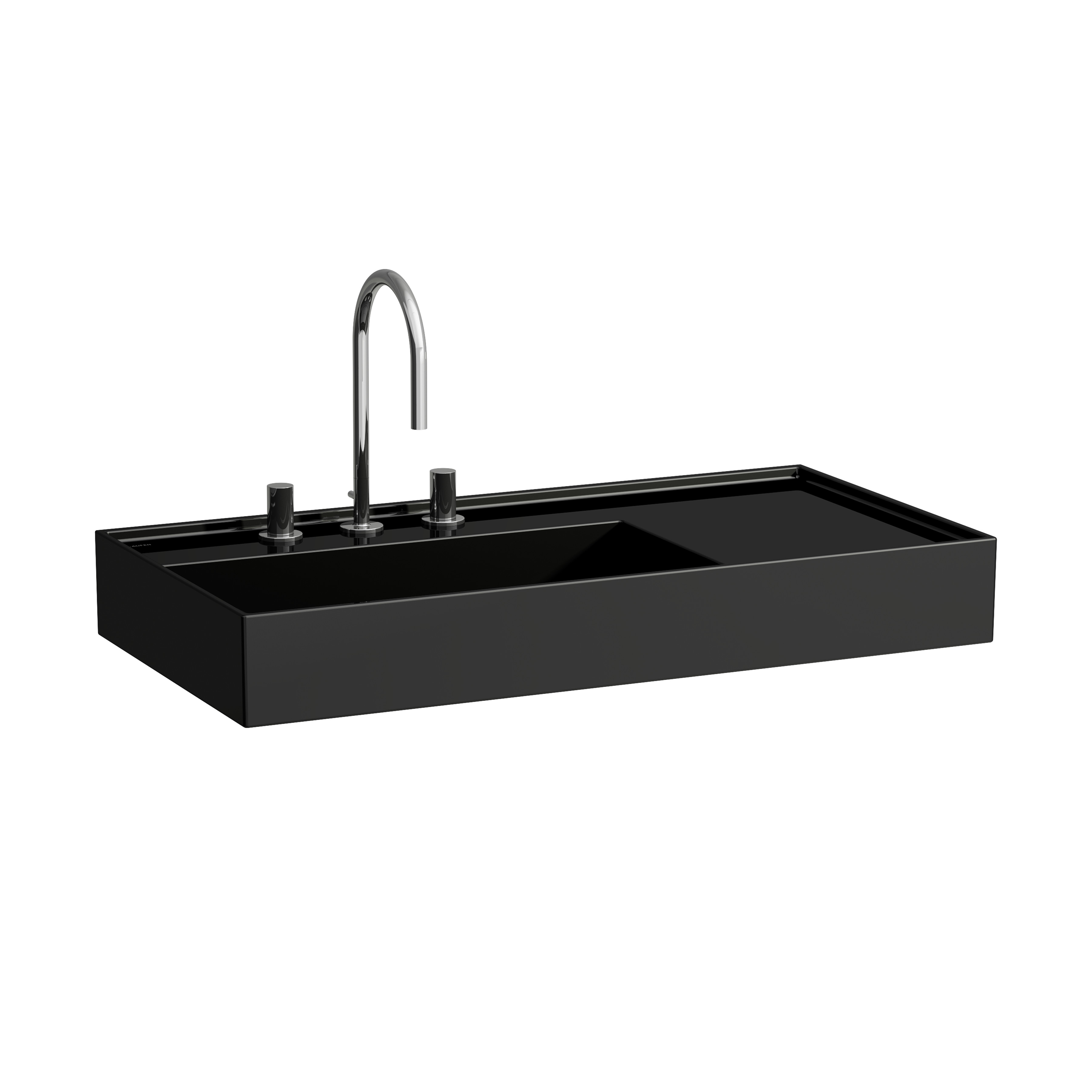 Lavabo asymétrique droite kartell 90x46 noir br
