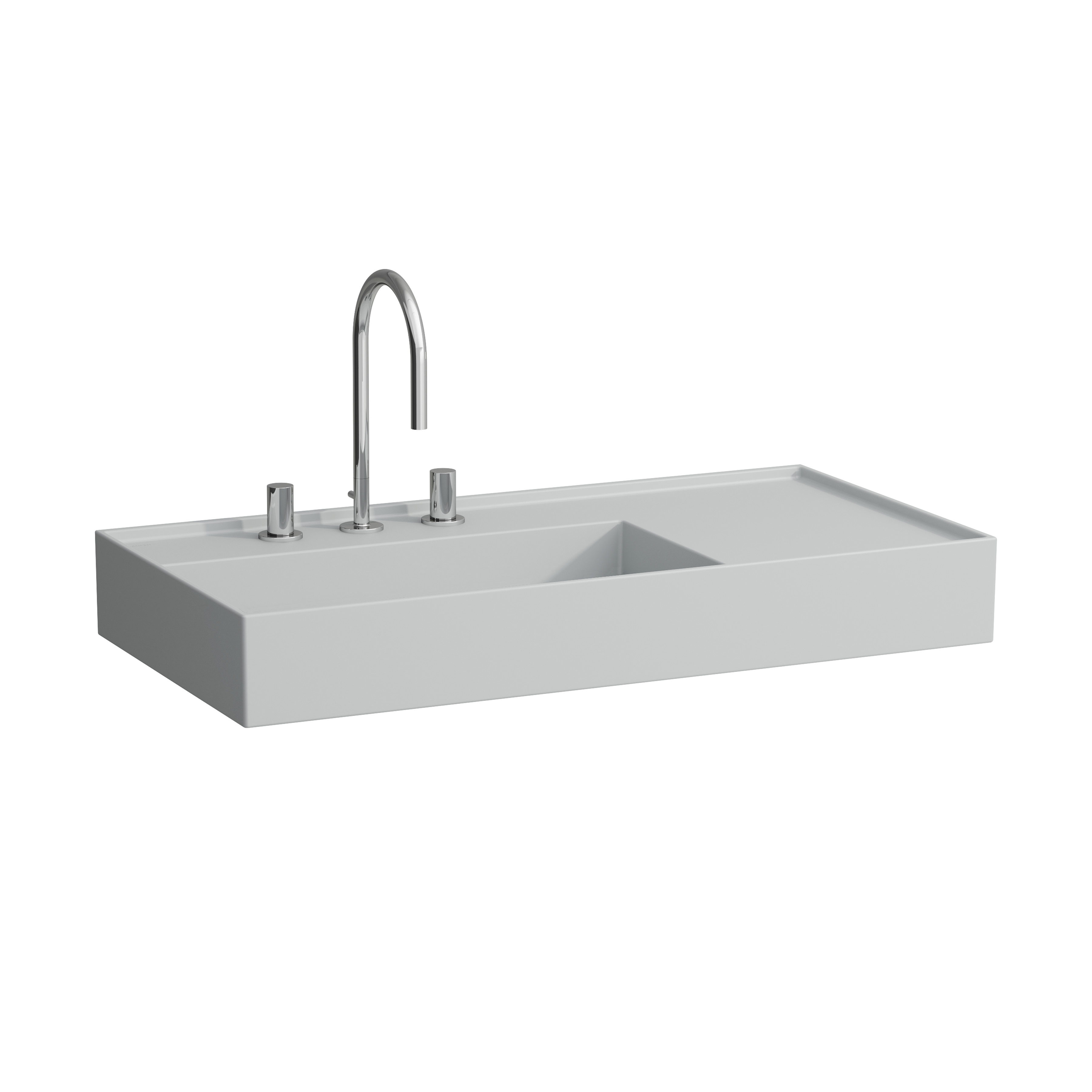 Lavabo asymétrique droite kartell 90x46 grs mat