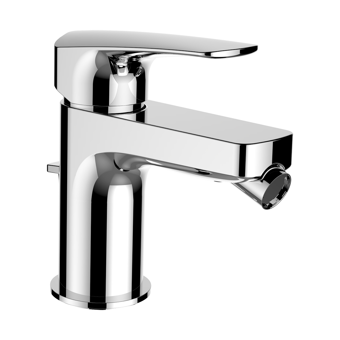 Laurin mitigeur de bidet bec fixe 105mm avec vidage chromé