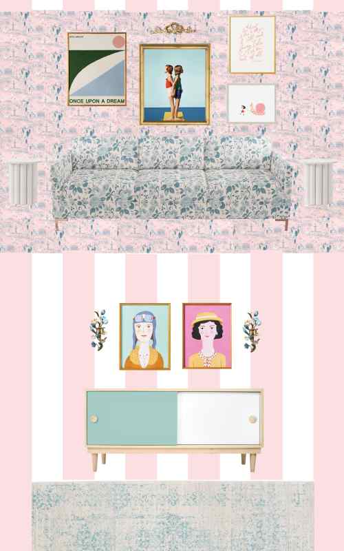 A Shared Girls' Study with Spoonflower