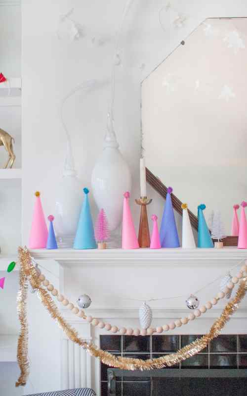 bright and easy christmas mantel decor