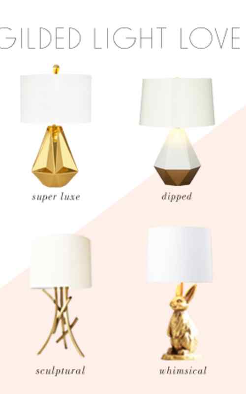 gold lamps