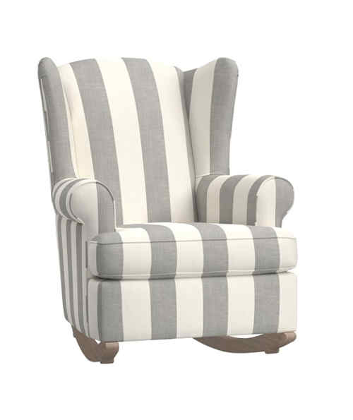 Stripe Wingback Rocker