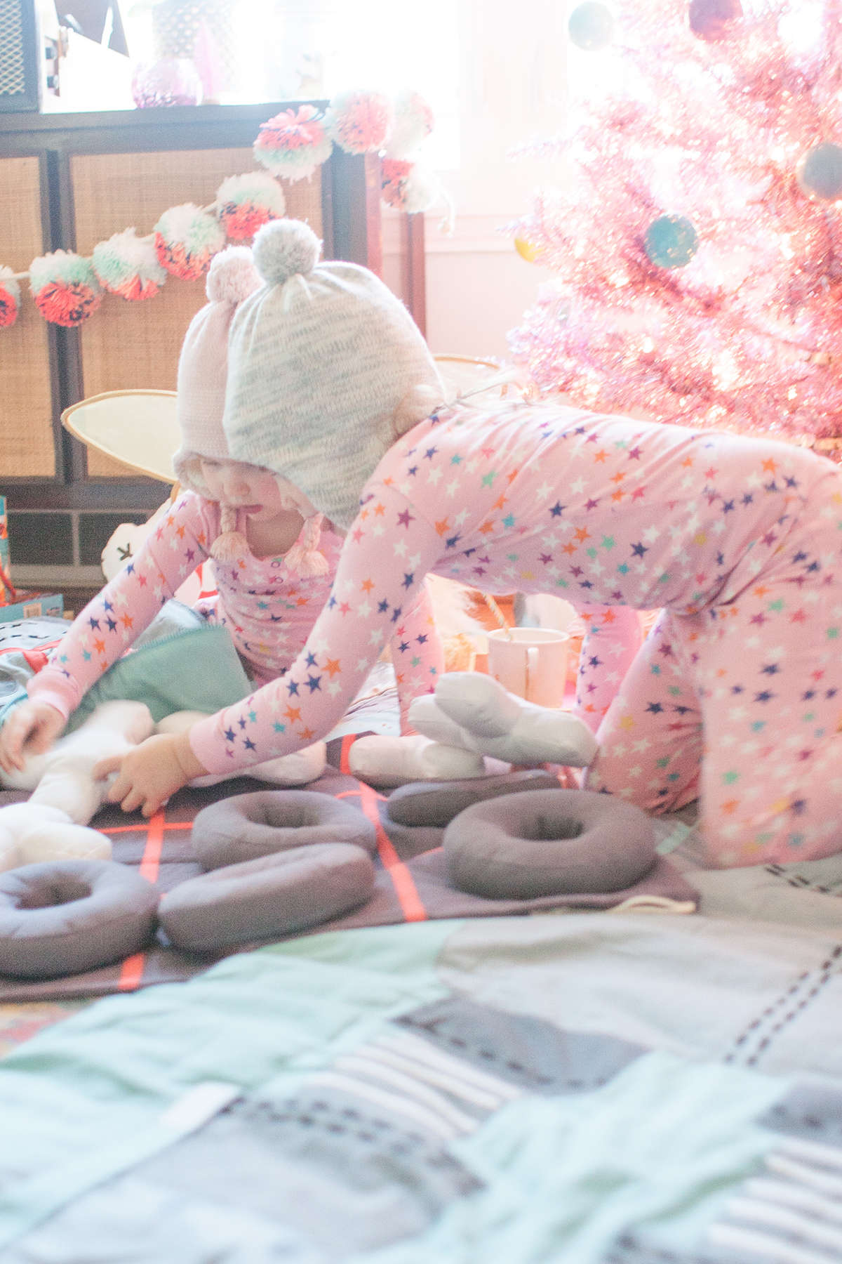 a christmas tradition sleepover under the tree lay baby land of nod christmas pajamas