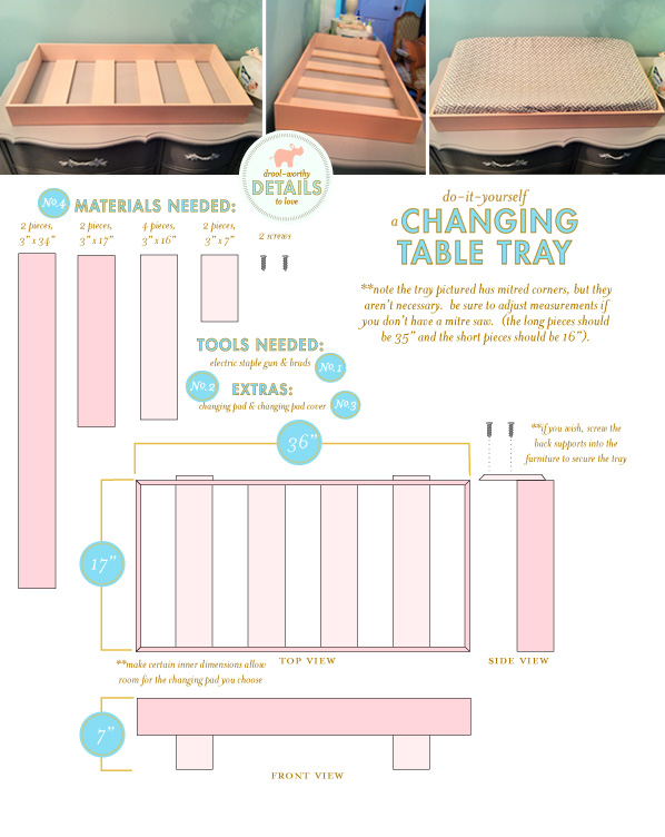 diaper changing tray