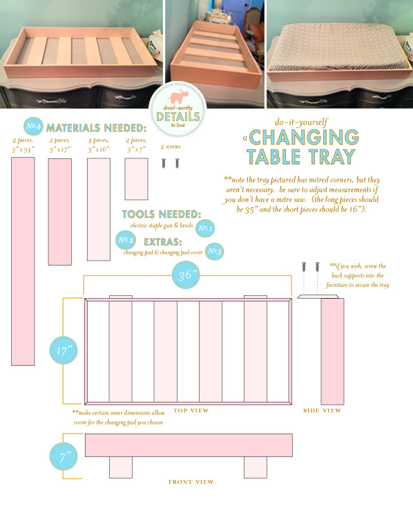 diy changing table topper for dresser