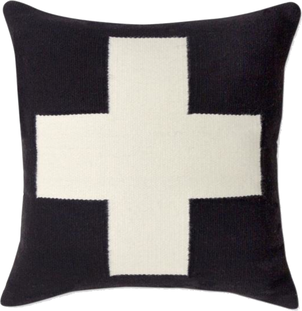 Black and White Cross Pillow Lay Baby Lay Lay Baby Lay