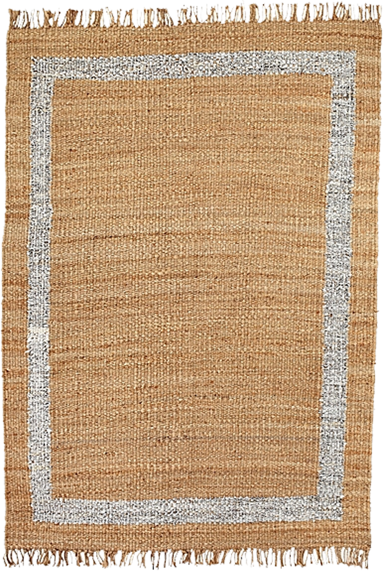 Silver Jute Border Rug Lay Baby Lay Lay Baby Lay