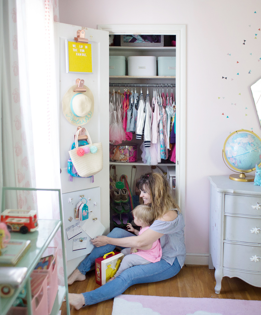 Kids Closet Organizer  How we organize a shared closet - Lemon Thistle