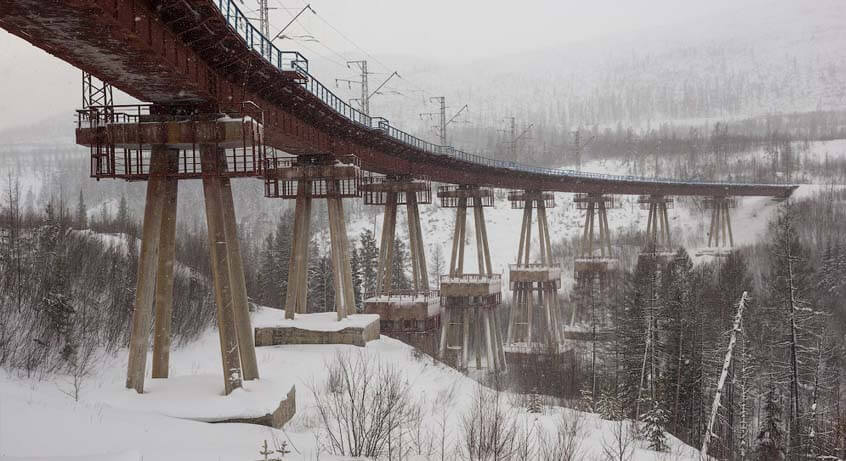 A BAM bridge, Siberia