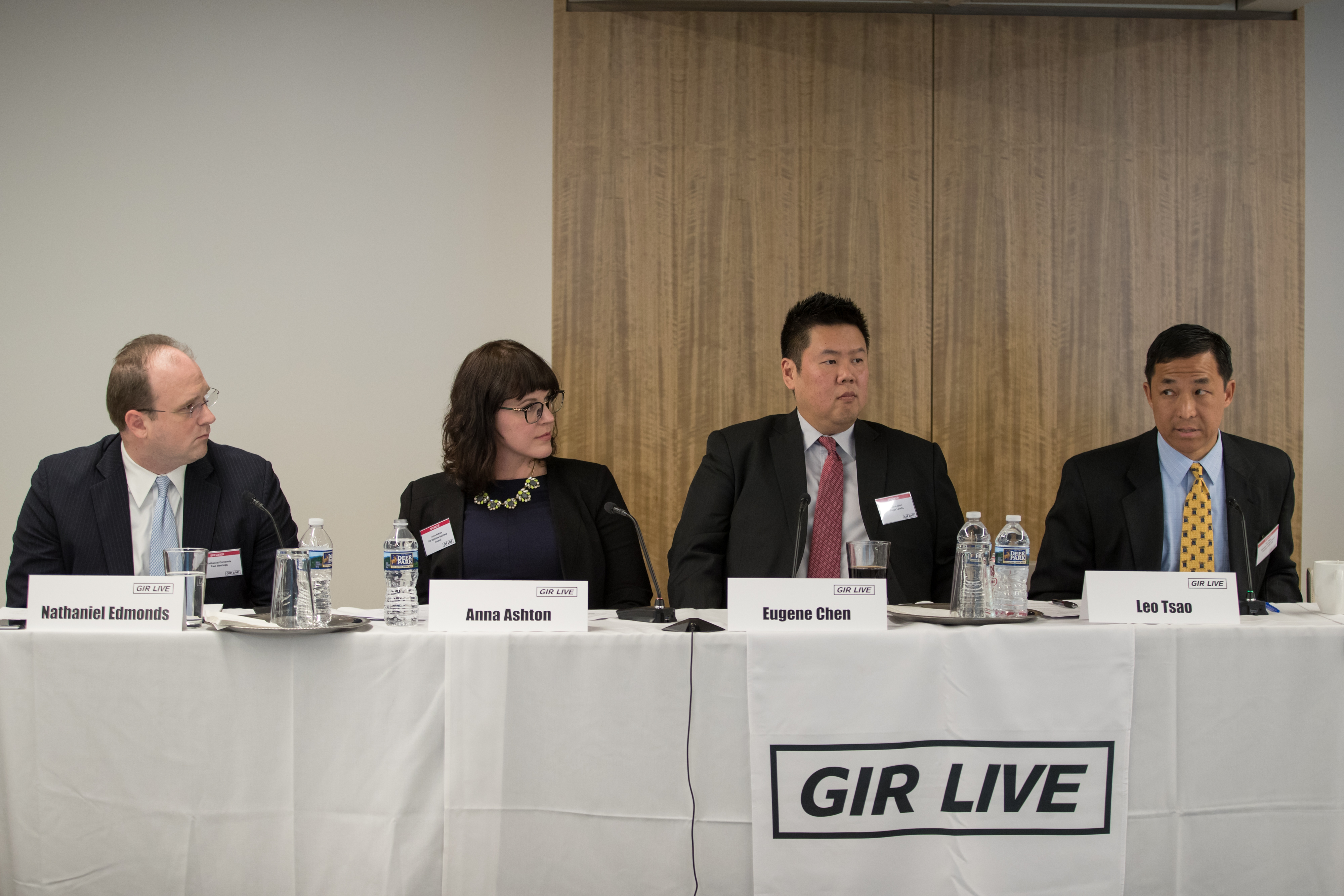 Nathaniel Edmonds, Anna Ashton, Eugene Chen and Leo Tsao GIR Live DC: China’s anti-corruption drive and building cooperation