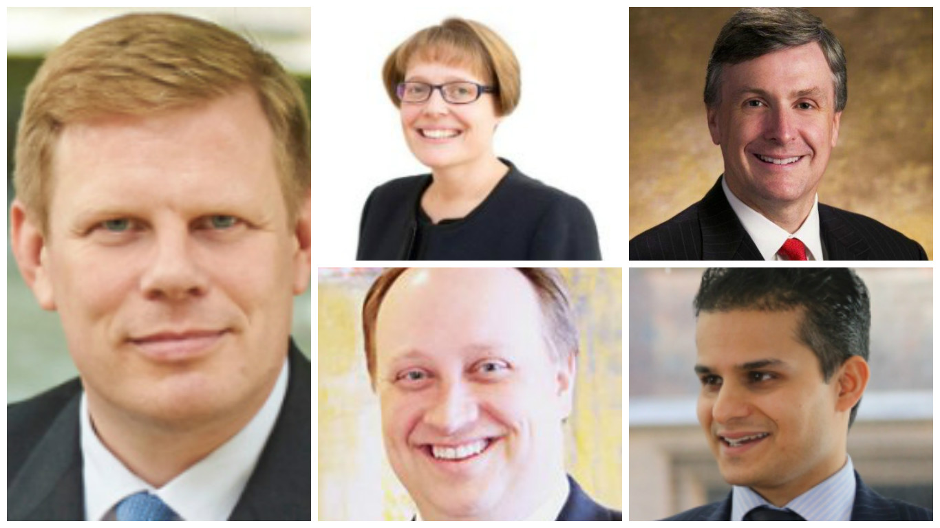 Clockwise from left: Jonathan Adkin QC, Joanne Rumley, Mark Knowles, Aman Sehgal and Kendal Reed Community round-up: new UK moves, new US judge