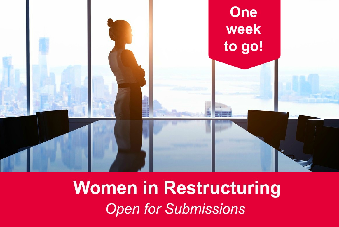 Women in Restructuring – one week to go