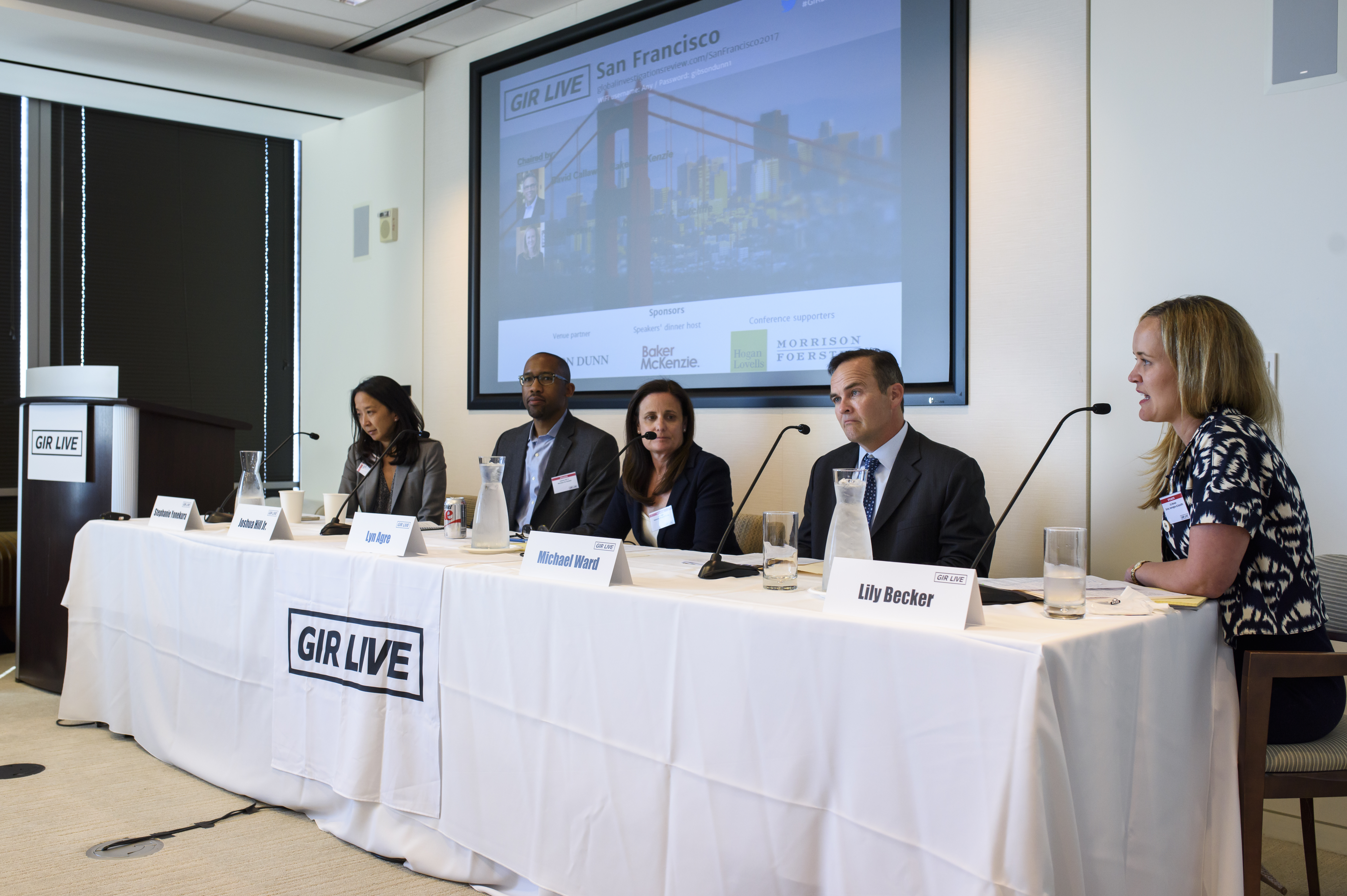 Stephanie Yonekura, Joshua Hill, Lyn Agre, Michael Ward and Lily Becker Juniper Networks compliance chief: I hope DOJ “preserves in-house perspective”