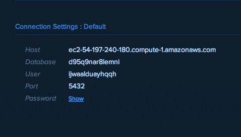 Heroku Postgres Login Stuffs