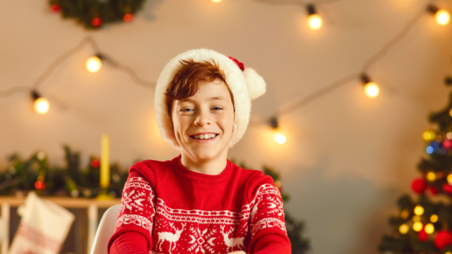 Boy in Christmas jumper