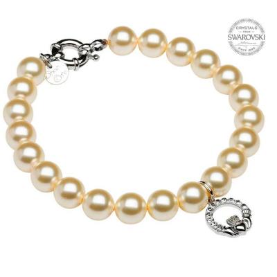 Bracelet: SS Claddagah White Swarovski