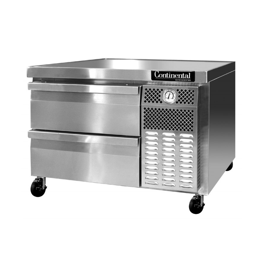 Continental Refrigerator DL36G 36 Two Drawer Refrigerated Chef Base - 6.5 Cu. Ft.